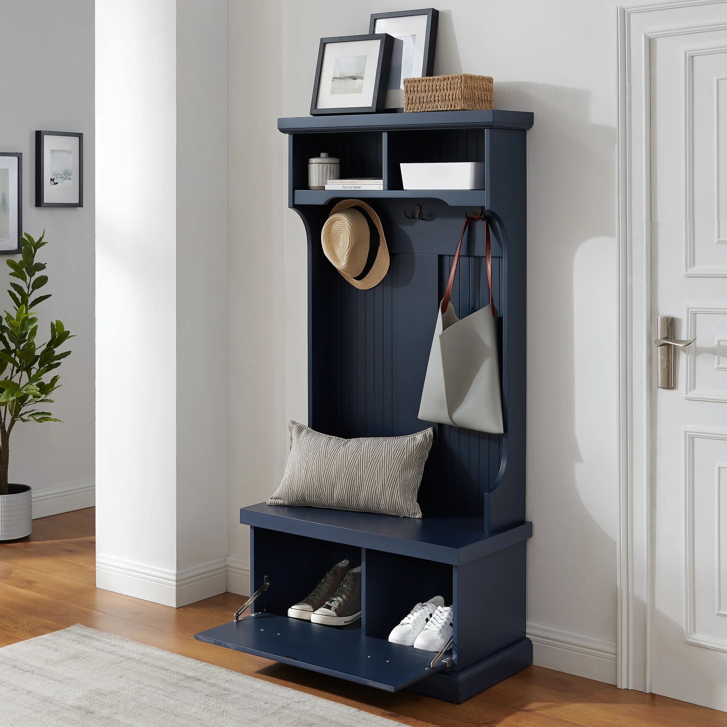 CF6030-NV Shoreline Navy Blue Hall Tree-4