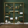 KF13051GL Sloane 2-Piece Gold Metal Bookshelf Set