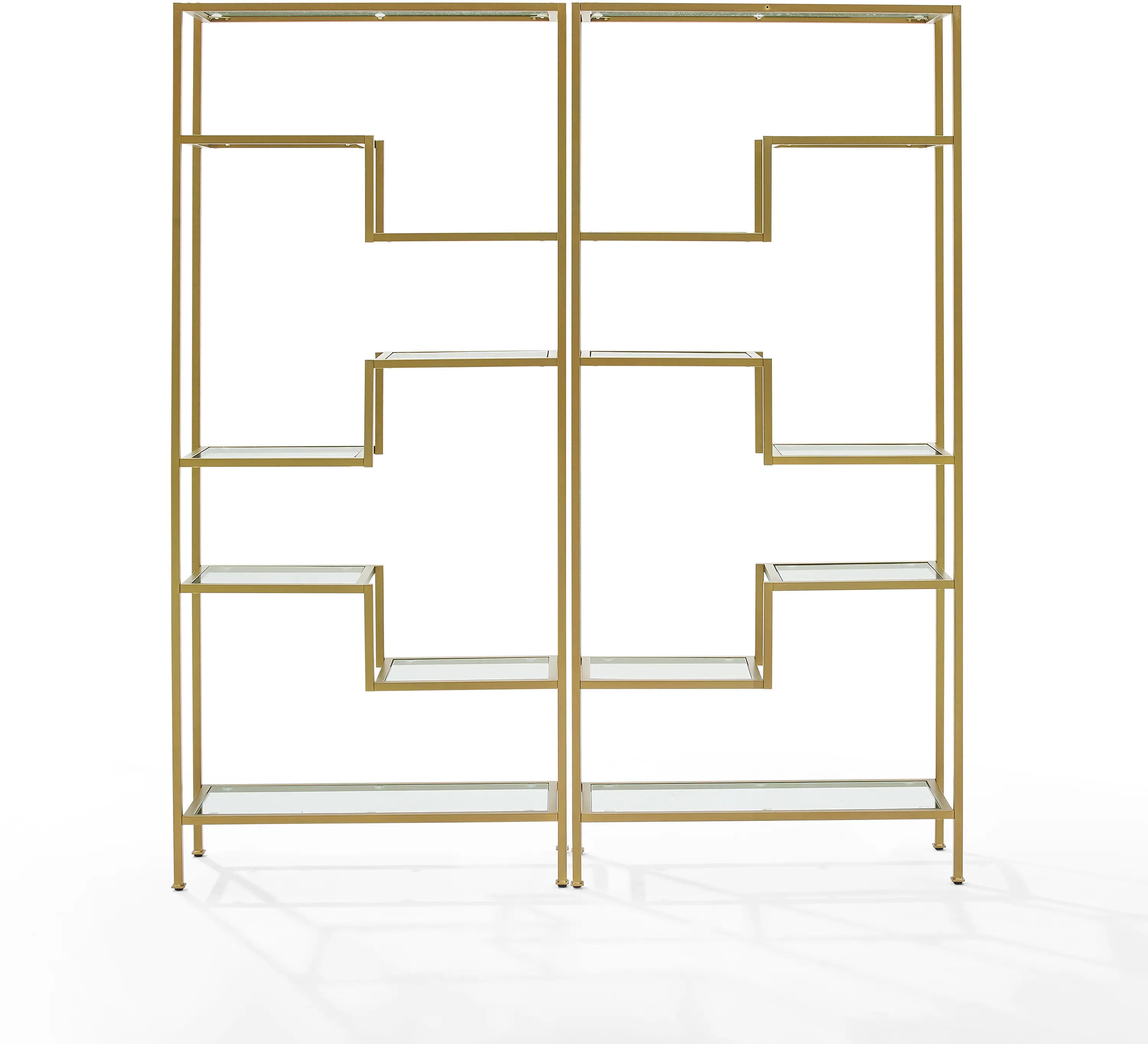 KF13051GL Sloane 2-Piece Gold Metal Bookshelf Set-4