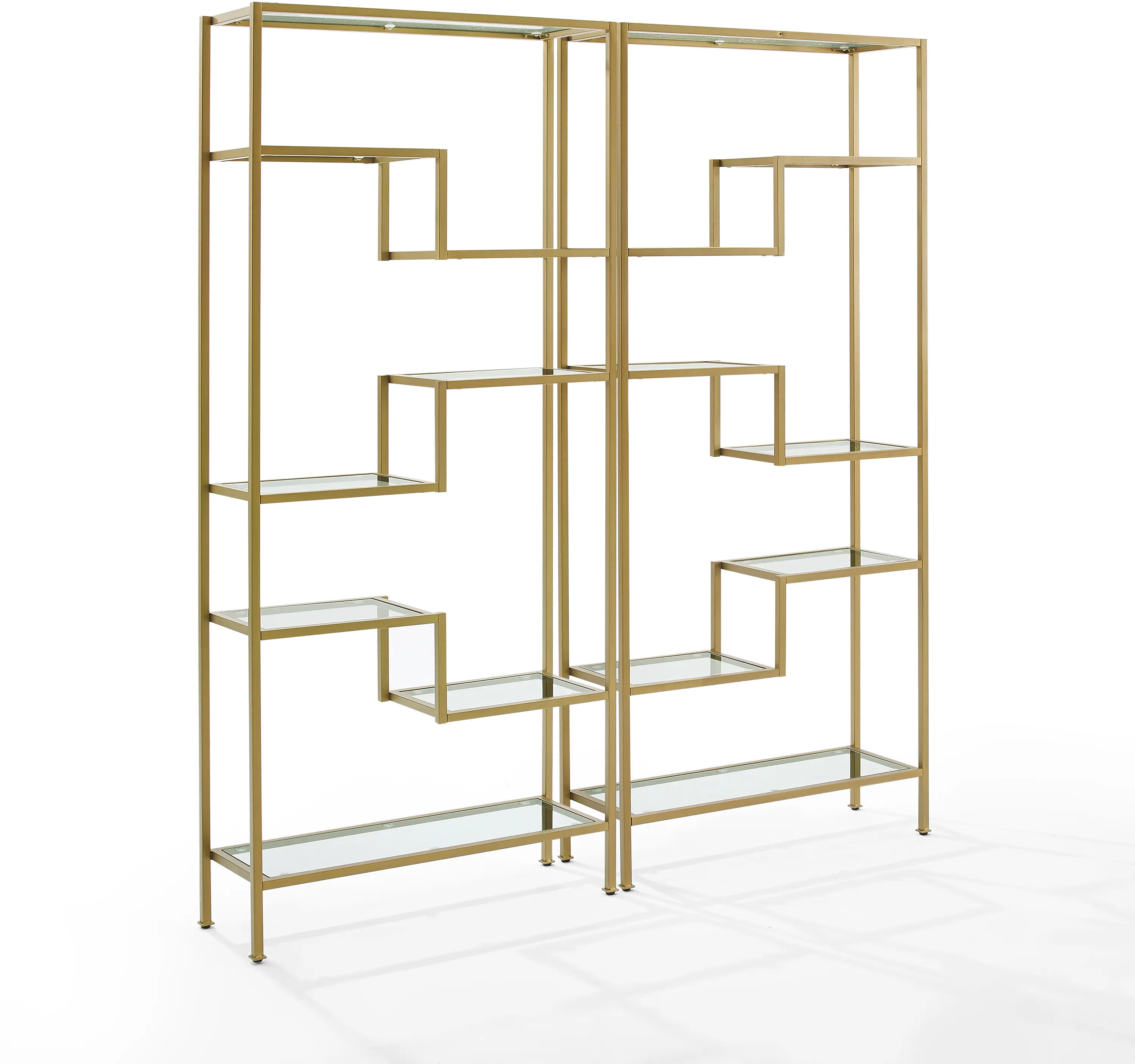 KF13051GL Sloane 2-Piece Gold Metal Bookshelf Set-5