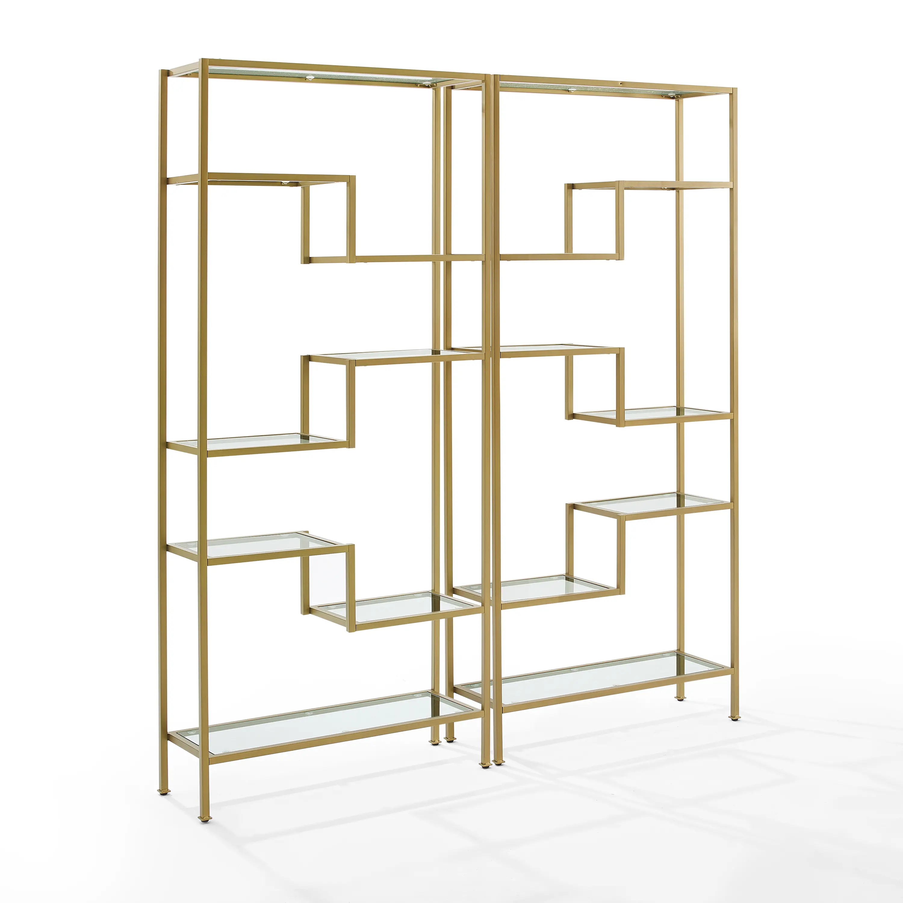 KF13051GL Sloane 2-Piece Gold Metal Bookshelf Set-4