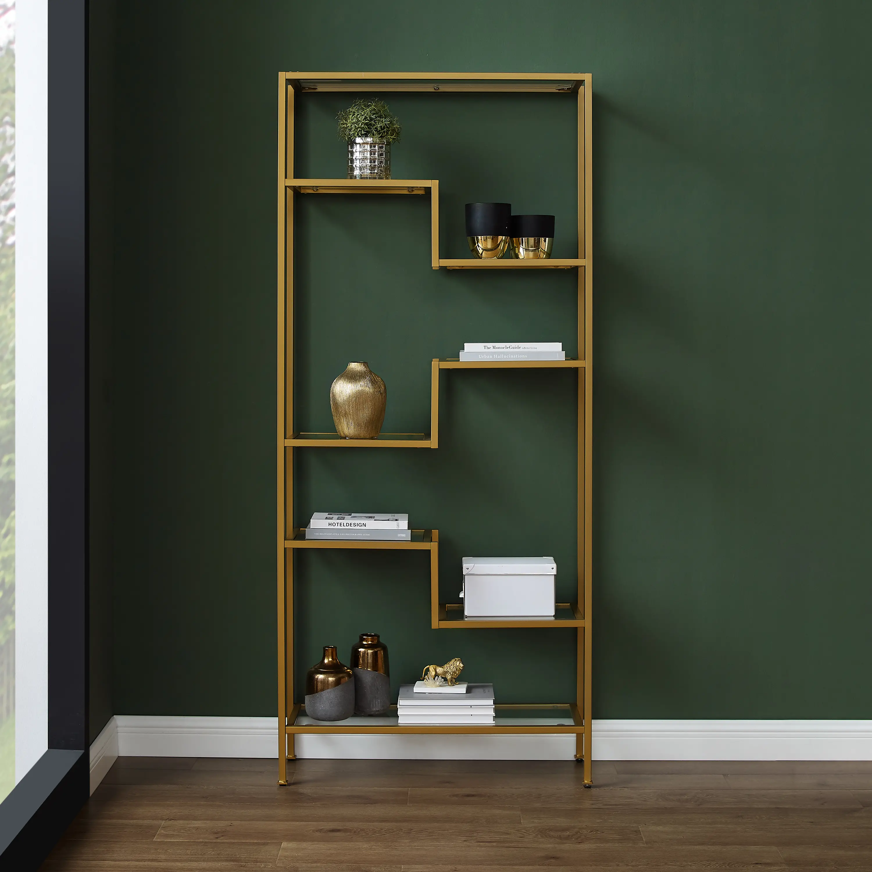 CF1113-GL Sloane Gold Metal Bookshelf-2