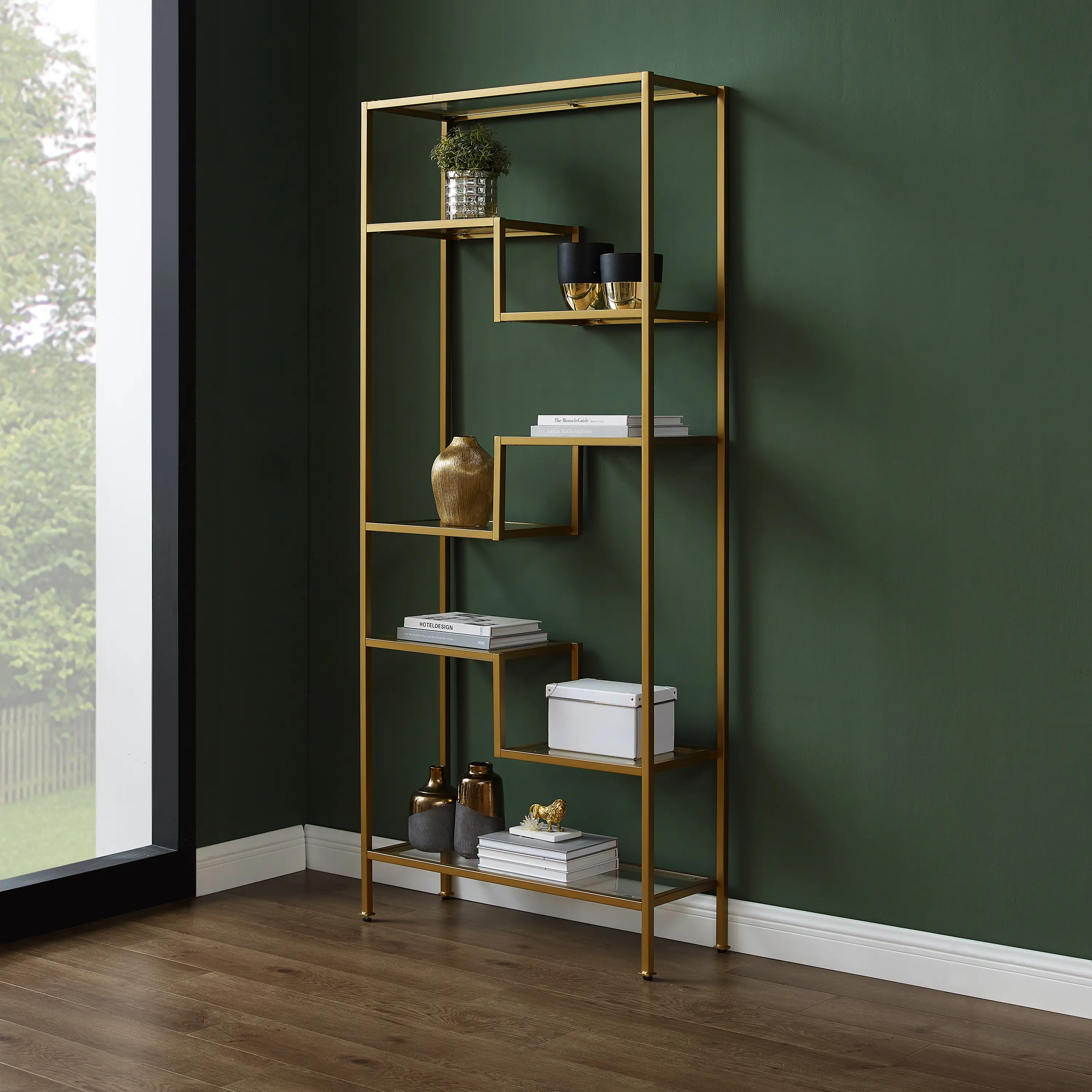 CF1113-GL Sloane Gold Metal Bookshelf-3