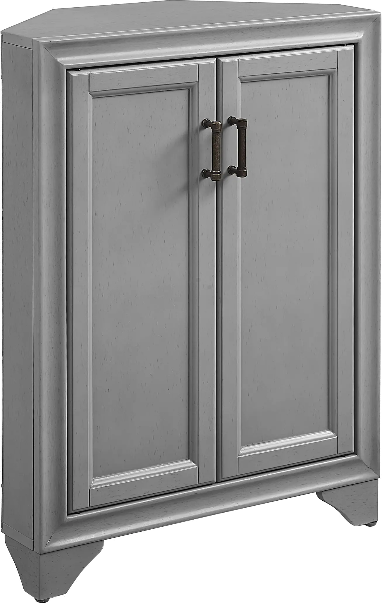 CF7031-GY Tara Gray Corner Storage Cabinet-1