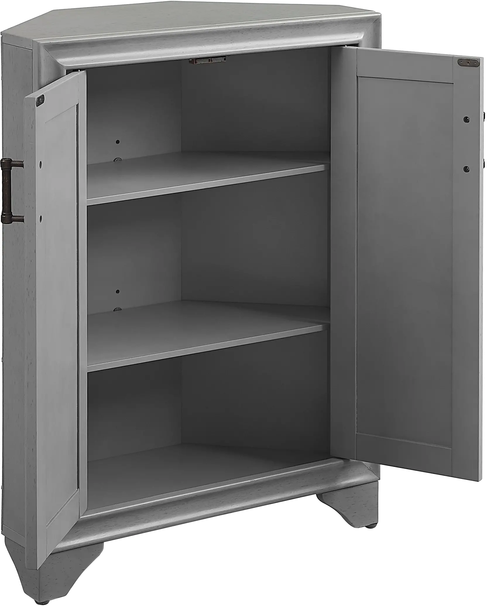 CF7031-GY Tara Gray Corner Storage Cabinet-4