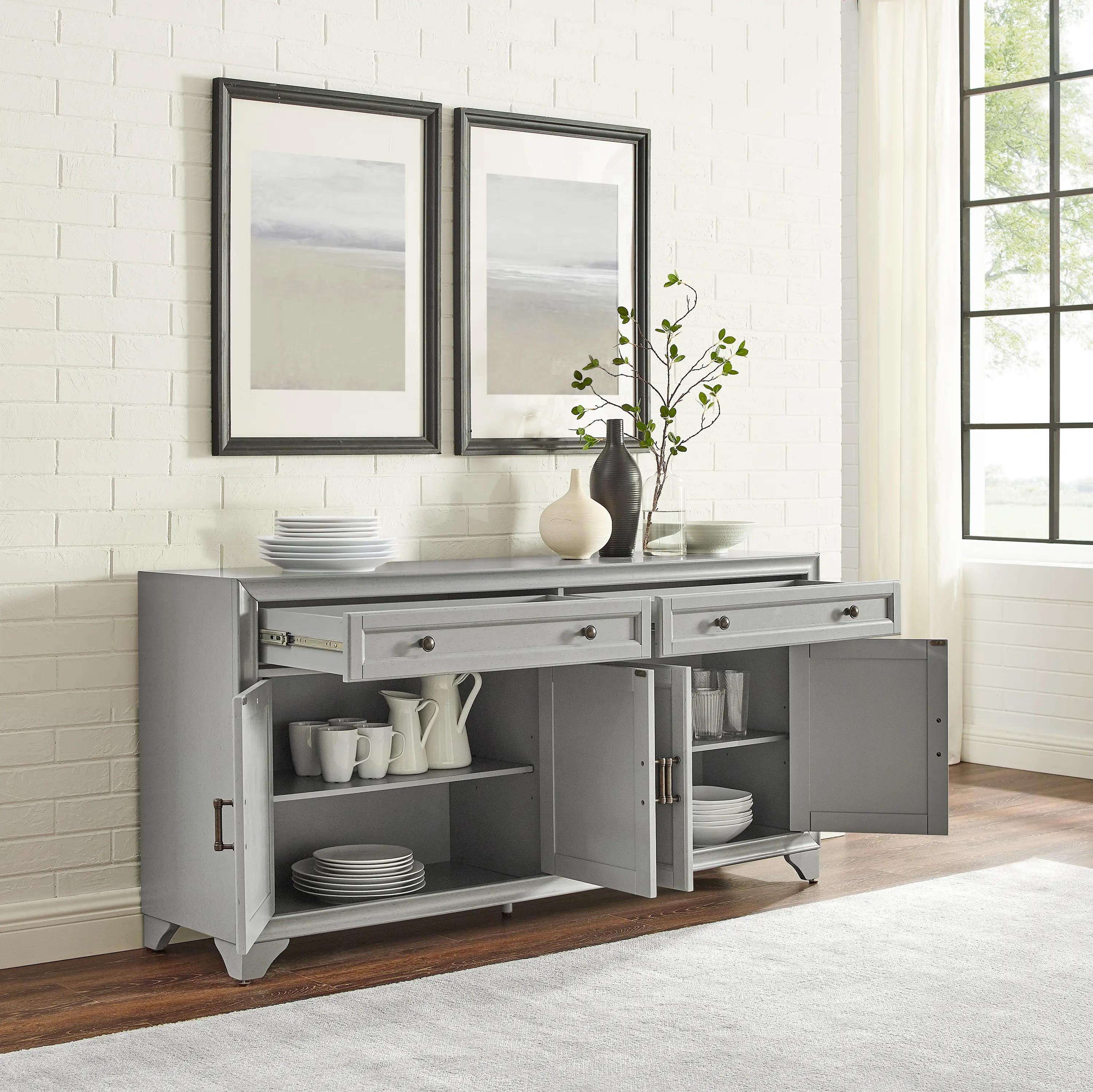 CF4209-GY Tara Gray Sideboard-4
