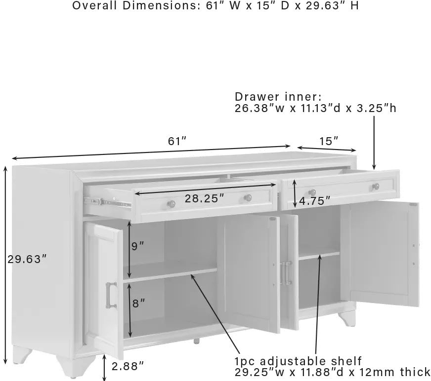 CF4209-WH Tara White Sideboard-10