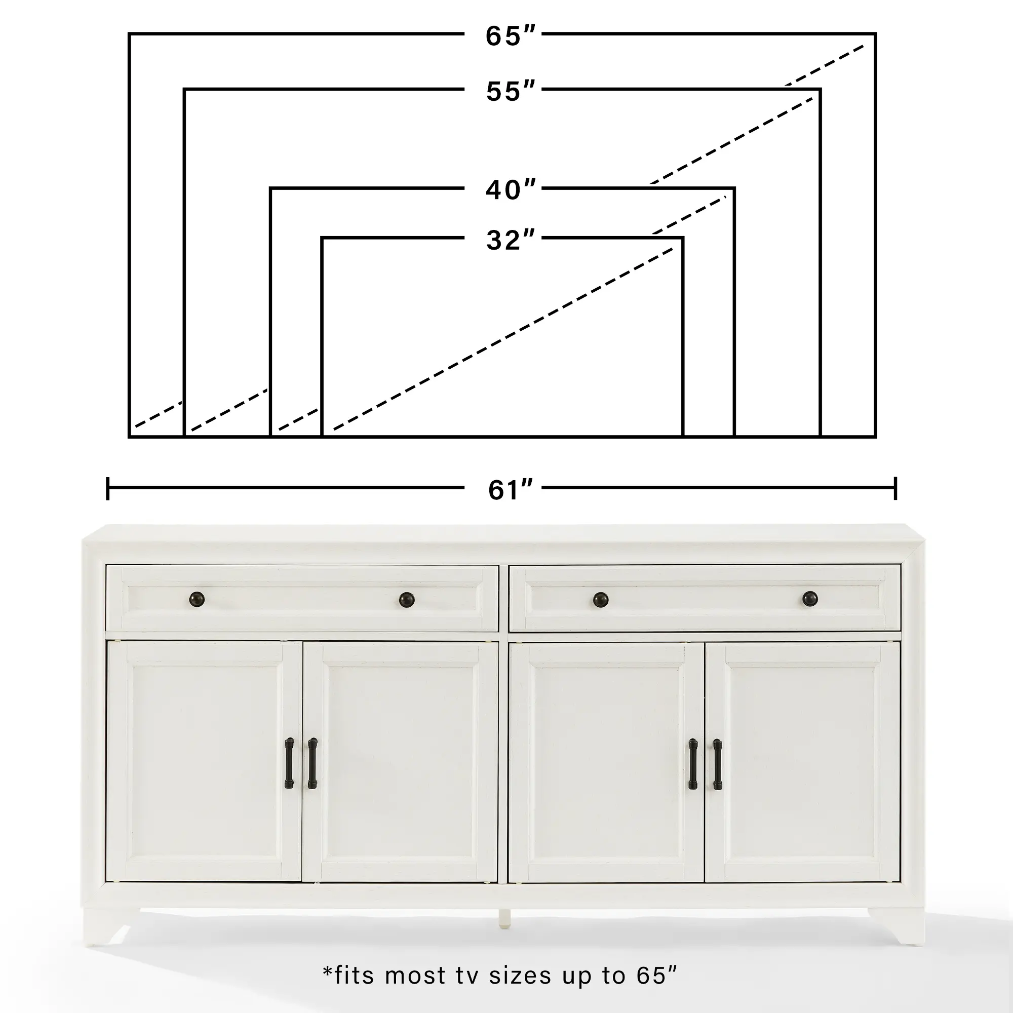 Tara White Sideboard | RC Willey