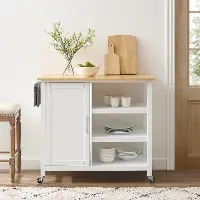 CF3035NA-WH Tristan White Open Kitchen Island