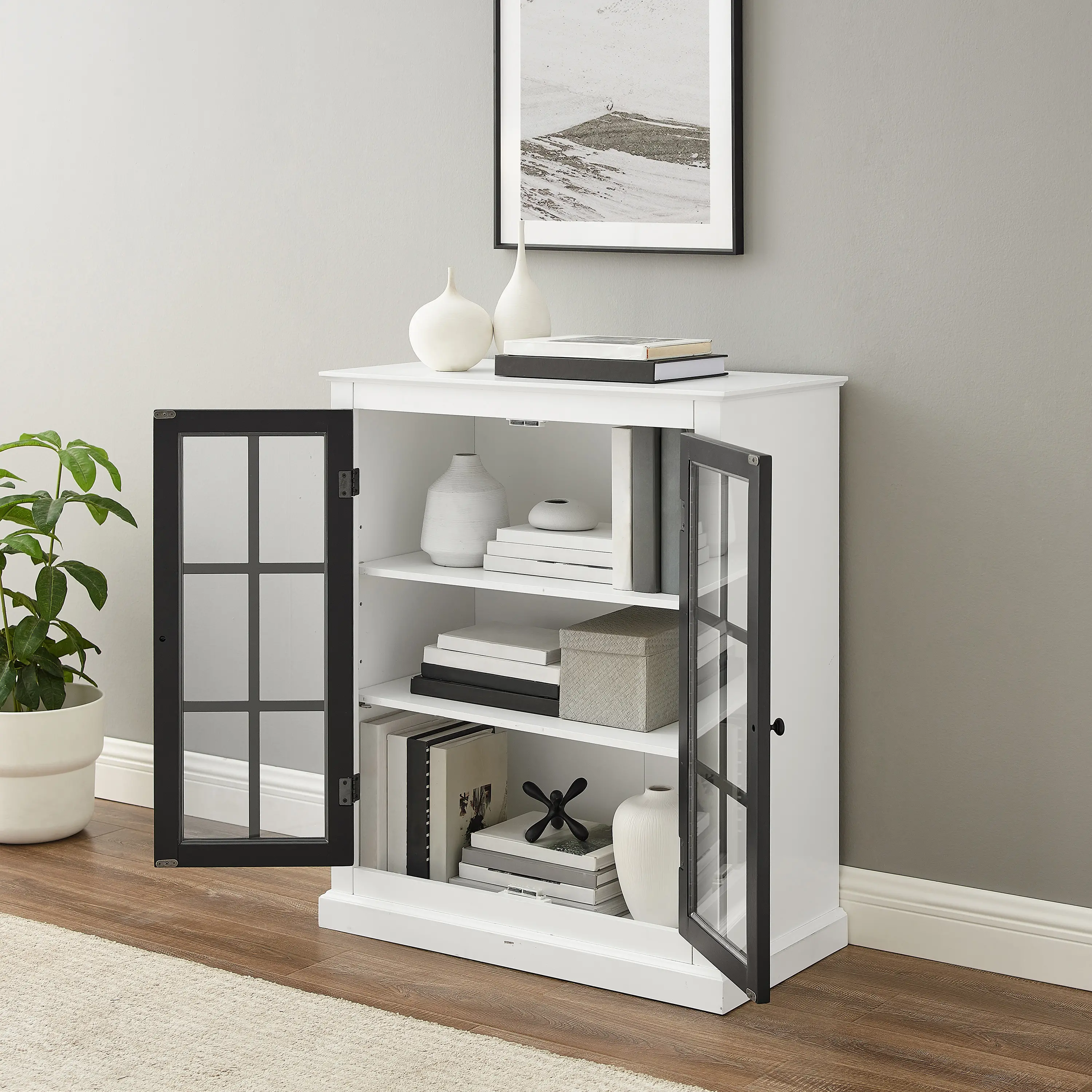 CF3125-WH Cecily White Stackable Storage Pantry-4