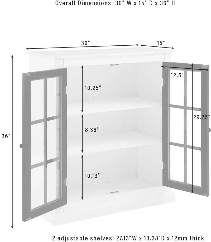 CF3125-WH Cecily White Stackable Storage Pantry-8