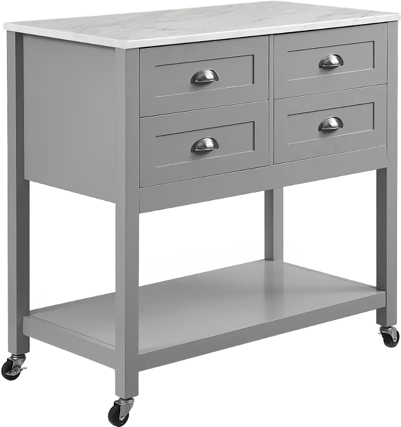 Connell Gray Kitchen Island