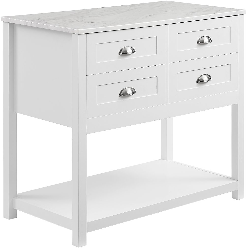 Connell White Kitchen Island