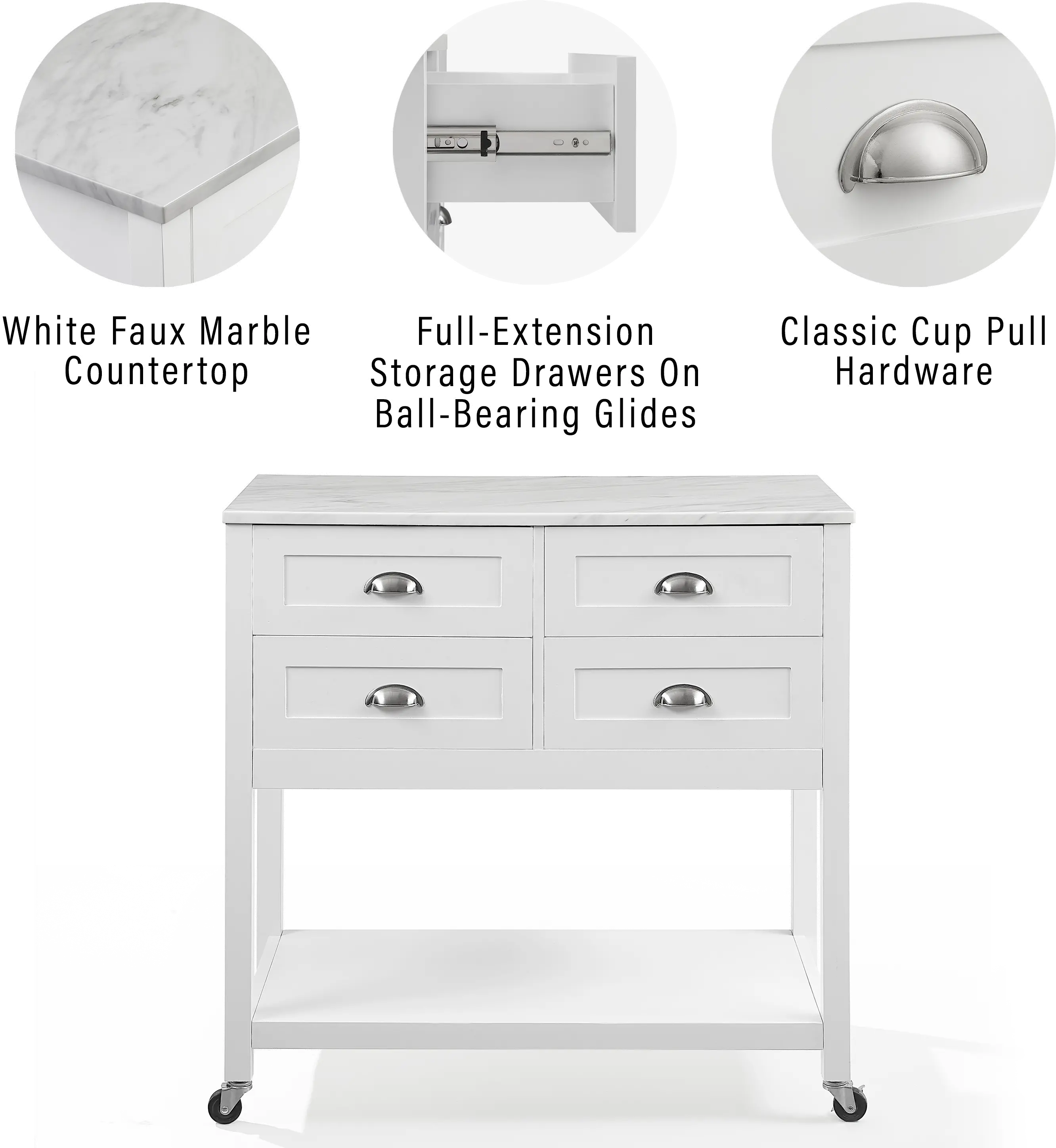 CF3036WM-WH Connell White Kitchen Island-4
