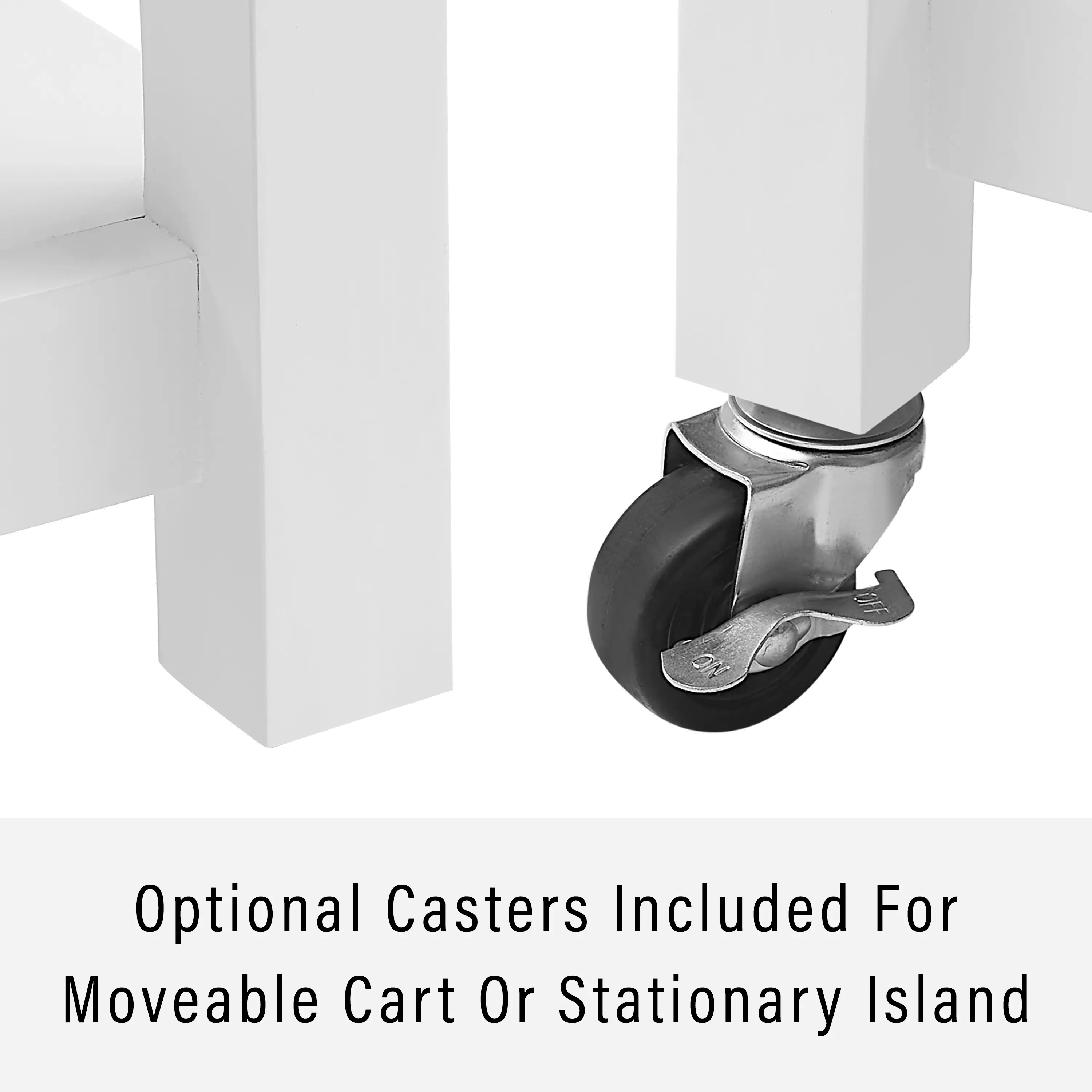 CF3036WM-WH Connell White Kitchen Island-2