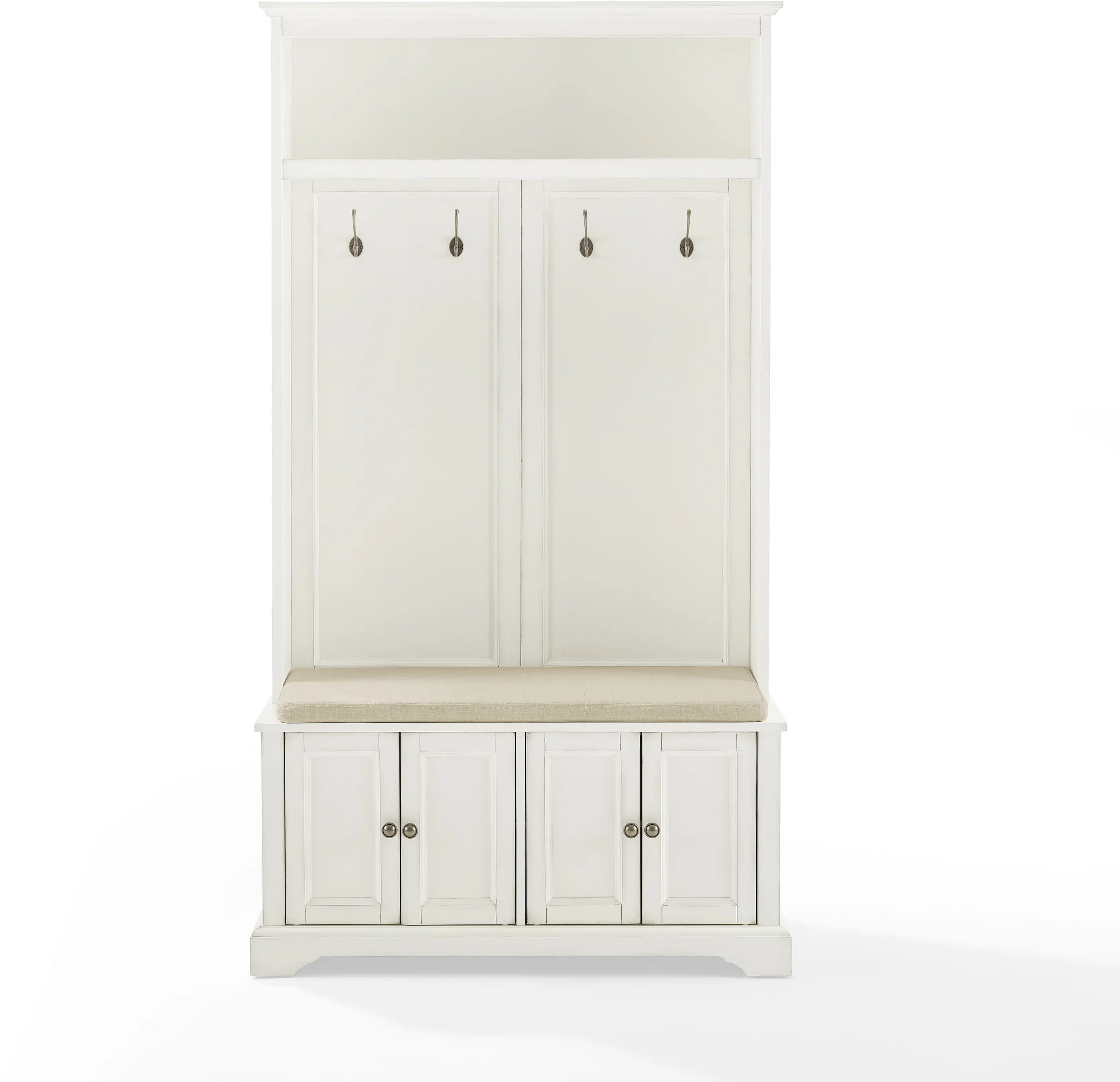 CF6039-WH Holbrook Distressed White Hall Tree-4