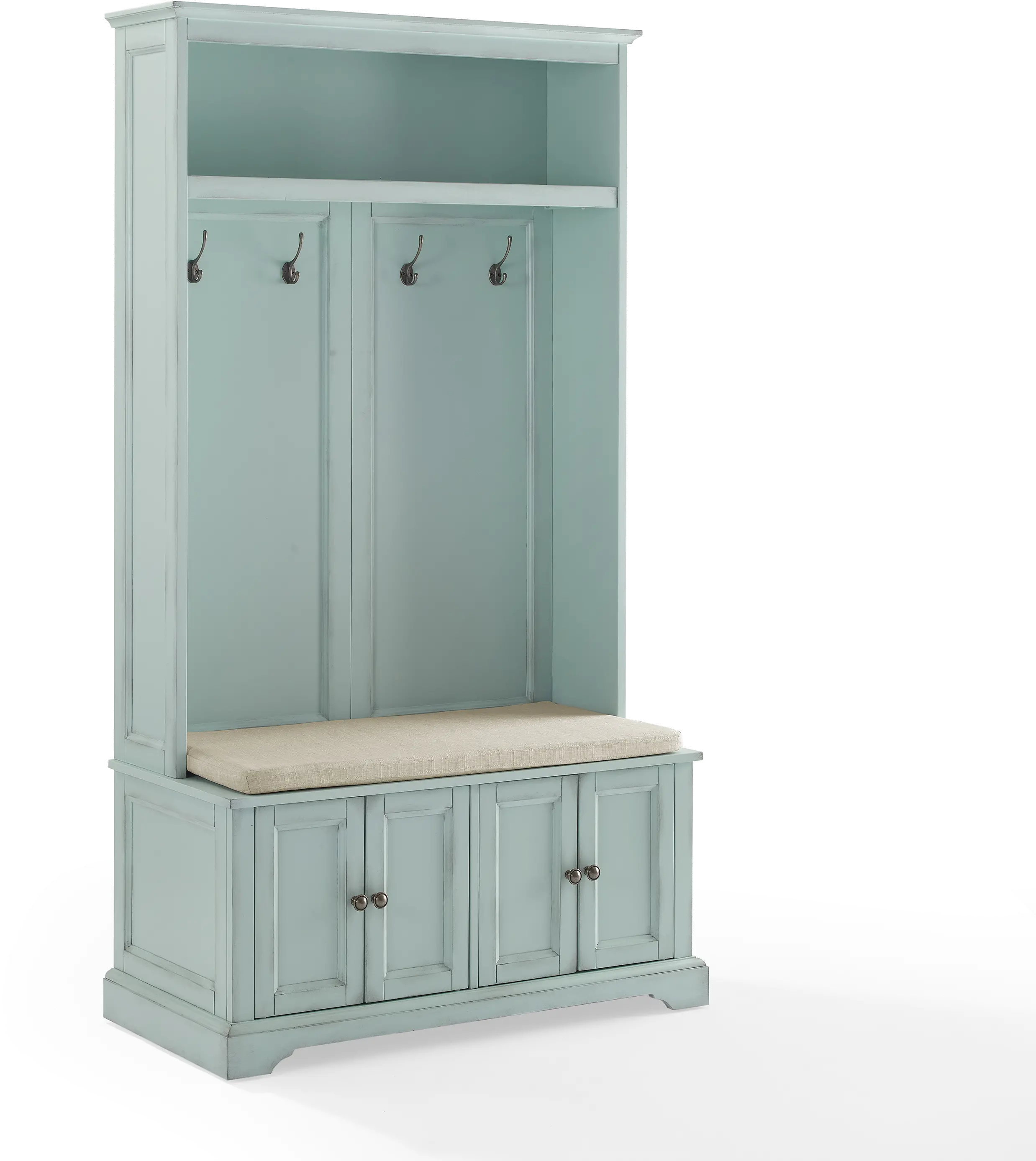 CF6039-BL Holbrook Distressed Seafoam Blue Hall Tree-5