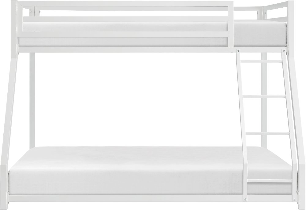 Winnie White Twin-over-Full Bunk Bed