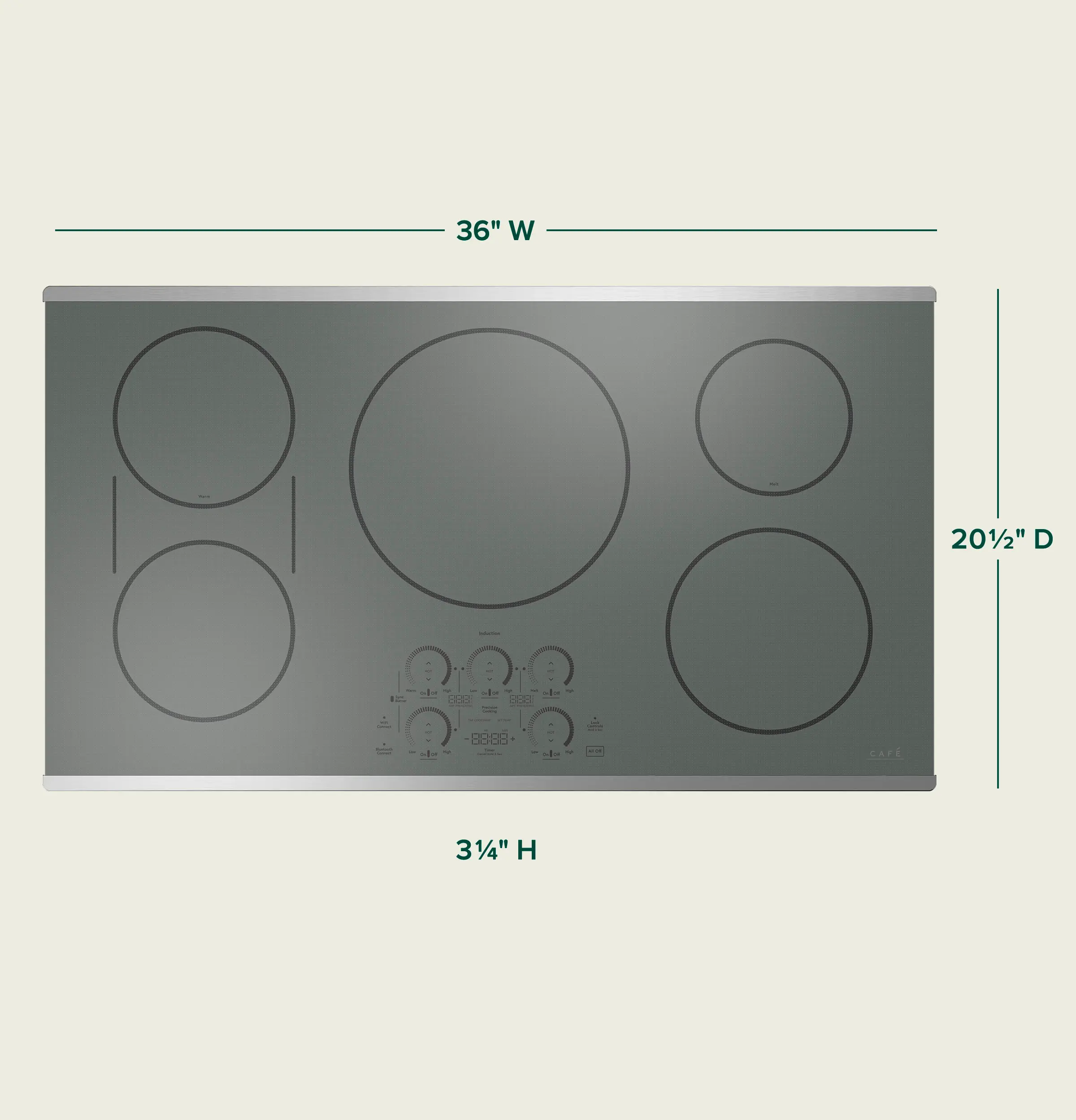 CHP90362TSS Cafe 36 Inch Electric Cooktop - Stainless Steel-8