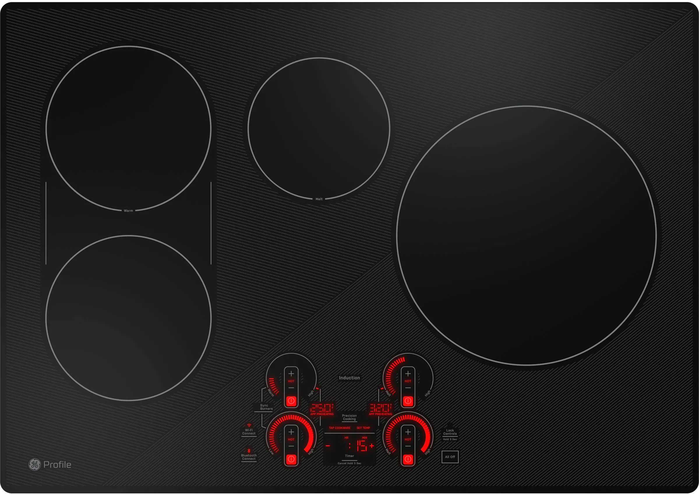 PHP9030DTBB GE Profile 30 Inch Induction Cooktop - Black-4