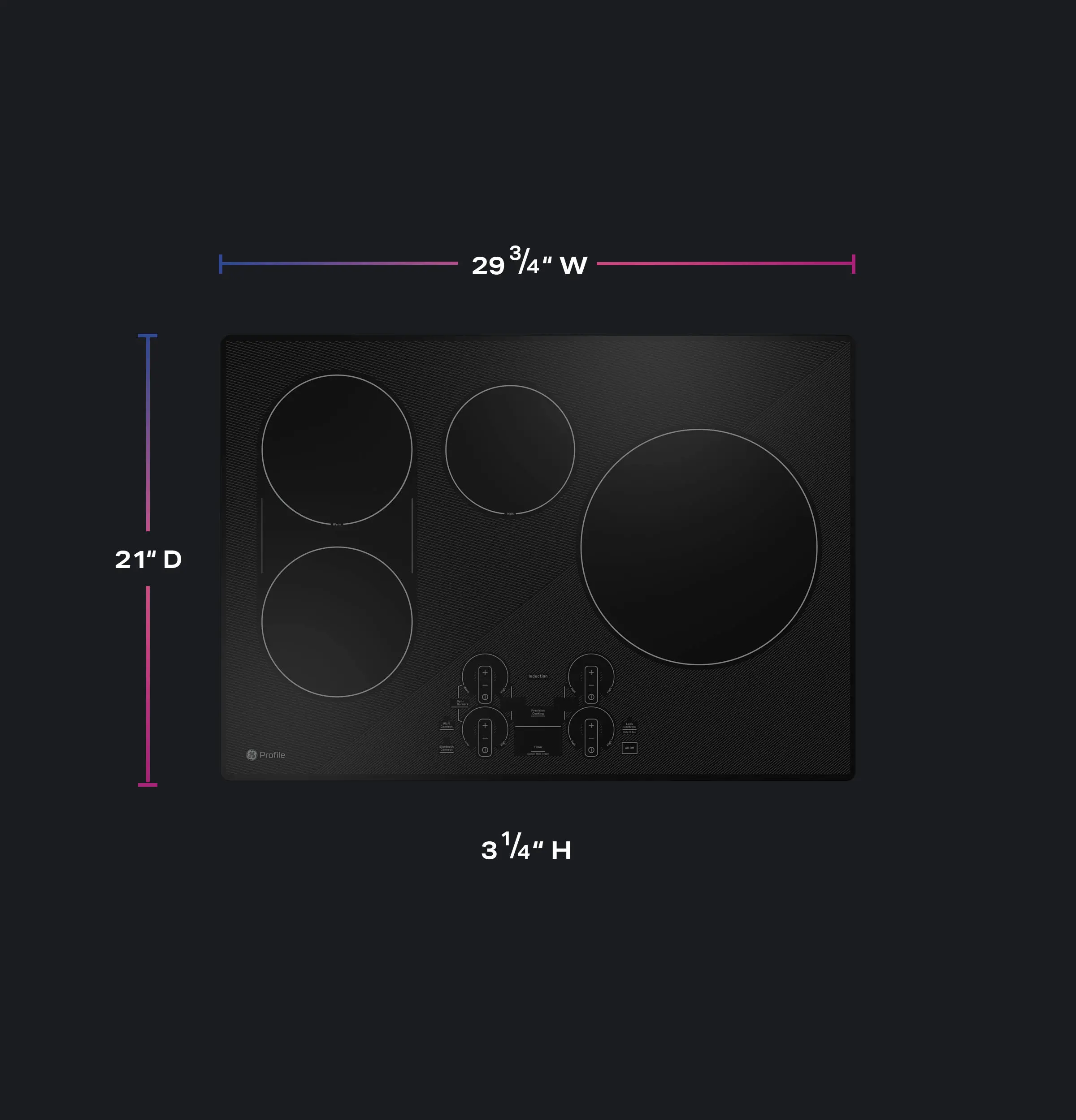 PHP9030STSS GE Profile 30 Inch Induction Cooktop - Stainless Steel-13