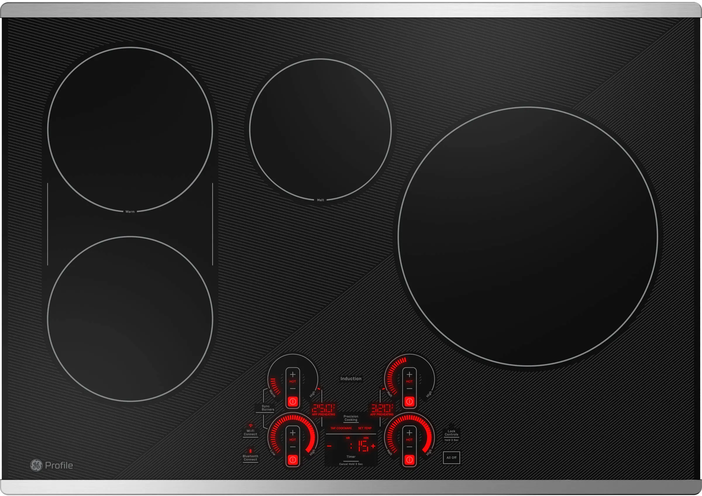 PHP9030STSS GE Profile 30 Inch Induction Cooktop - Stainless Steel-3
