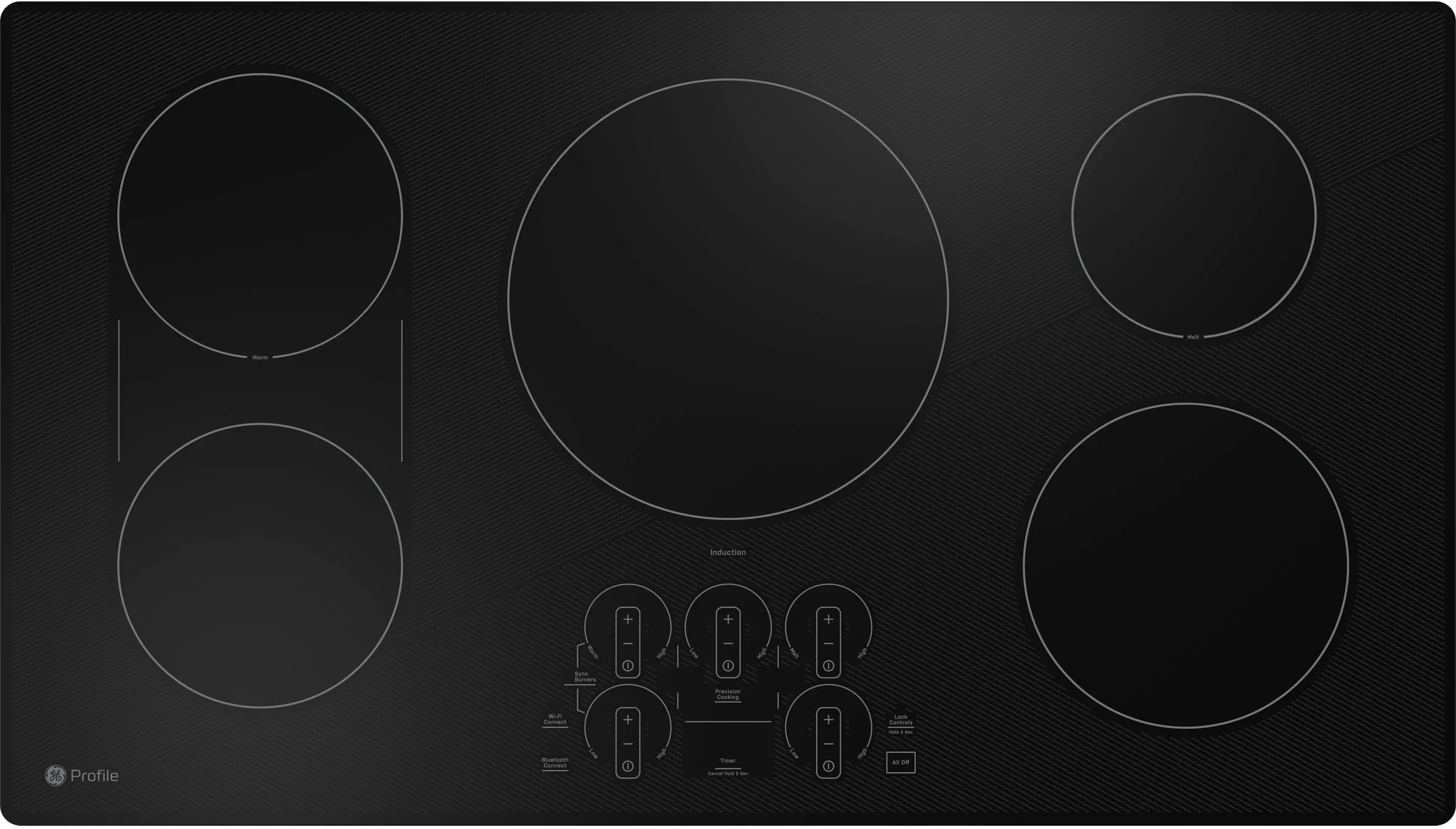 PHP9036DTBB GE Profile 36 Inch Induction Cooktop - Black-1