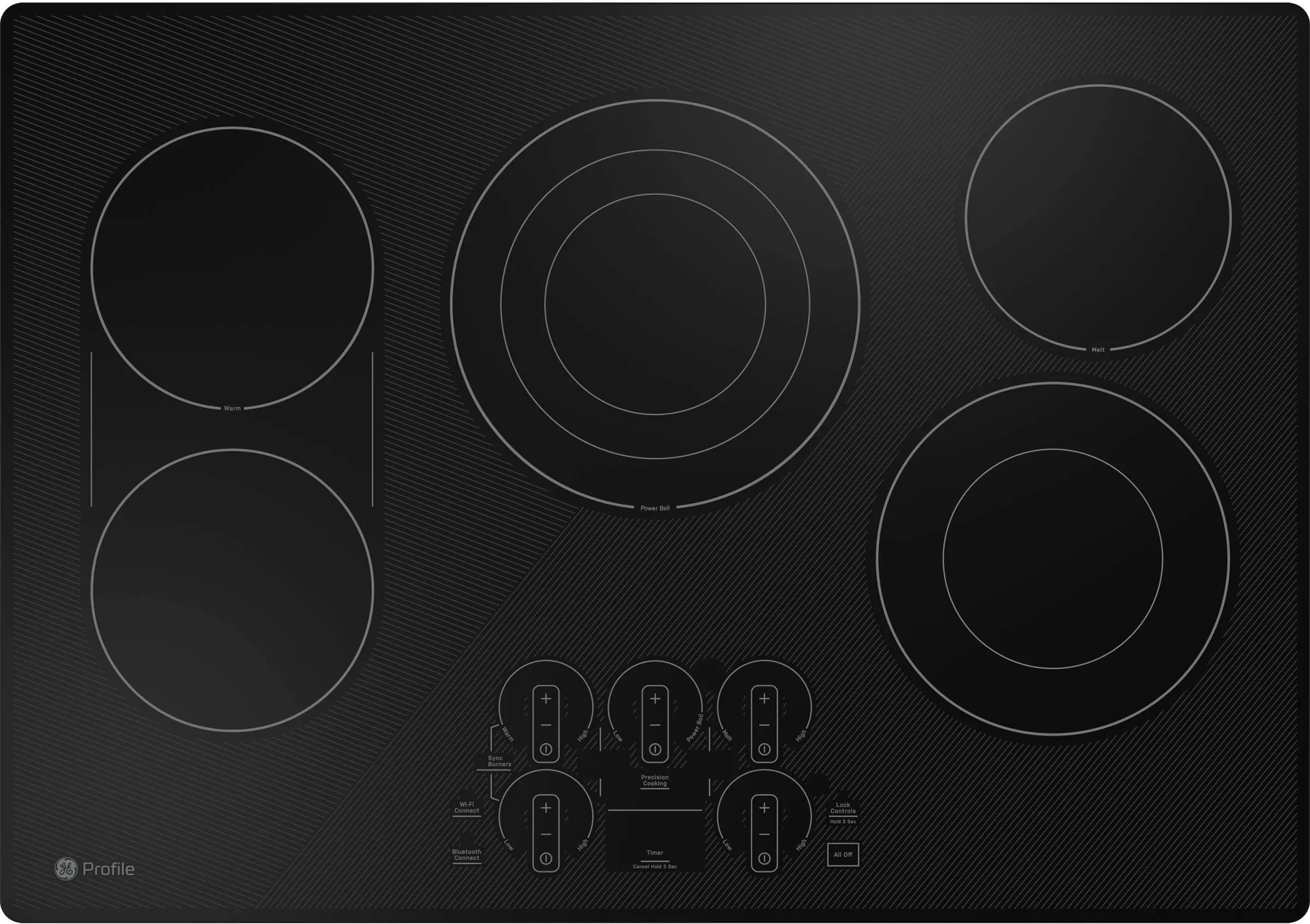 PEP9030DTBB GE Profile 30-Inch Built-In Touch Control Electric Cooktop - Black-1