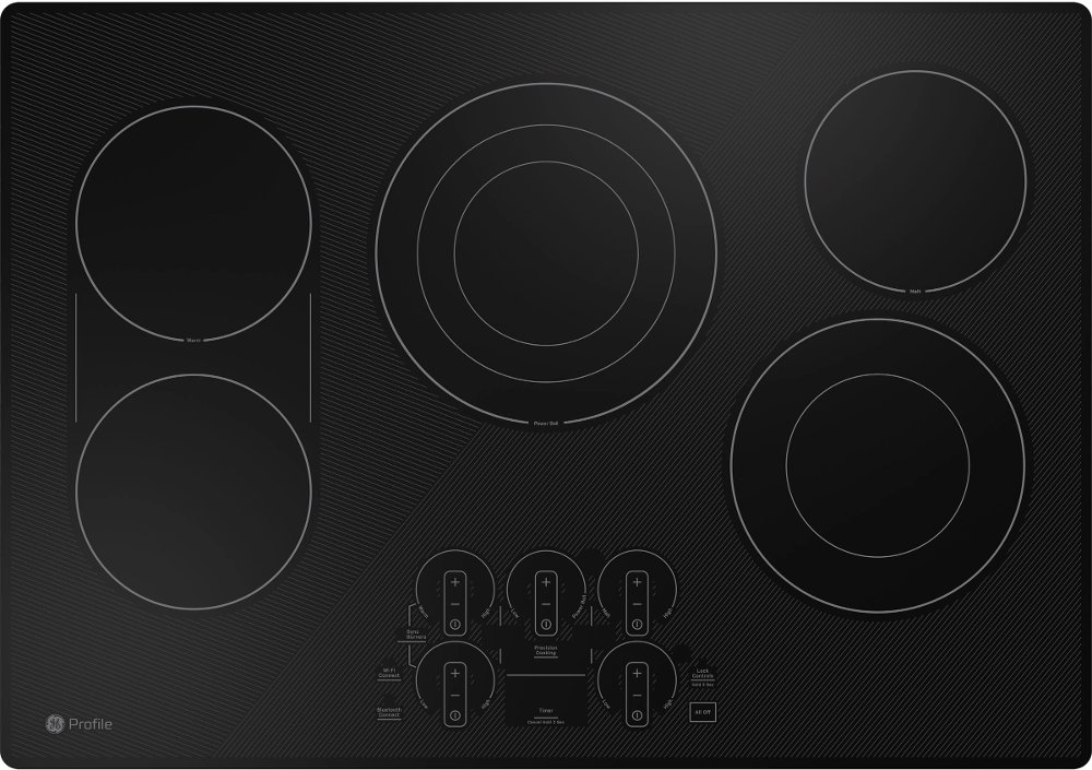 GE Profile 30-Inch Built-In Touch Control Electric Cooktop - Black