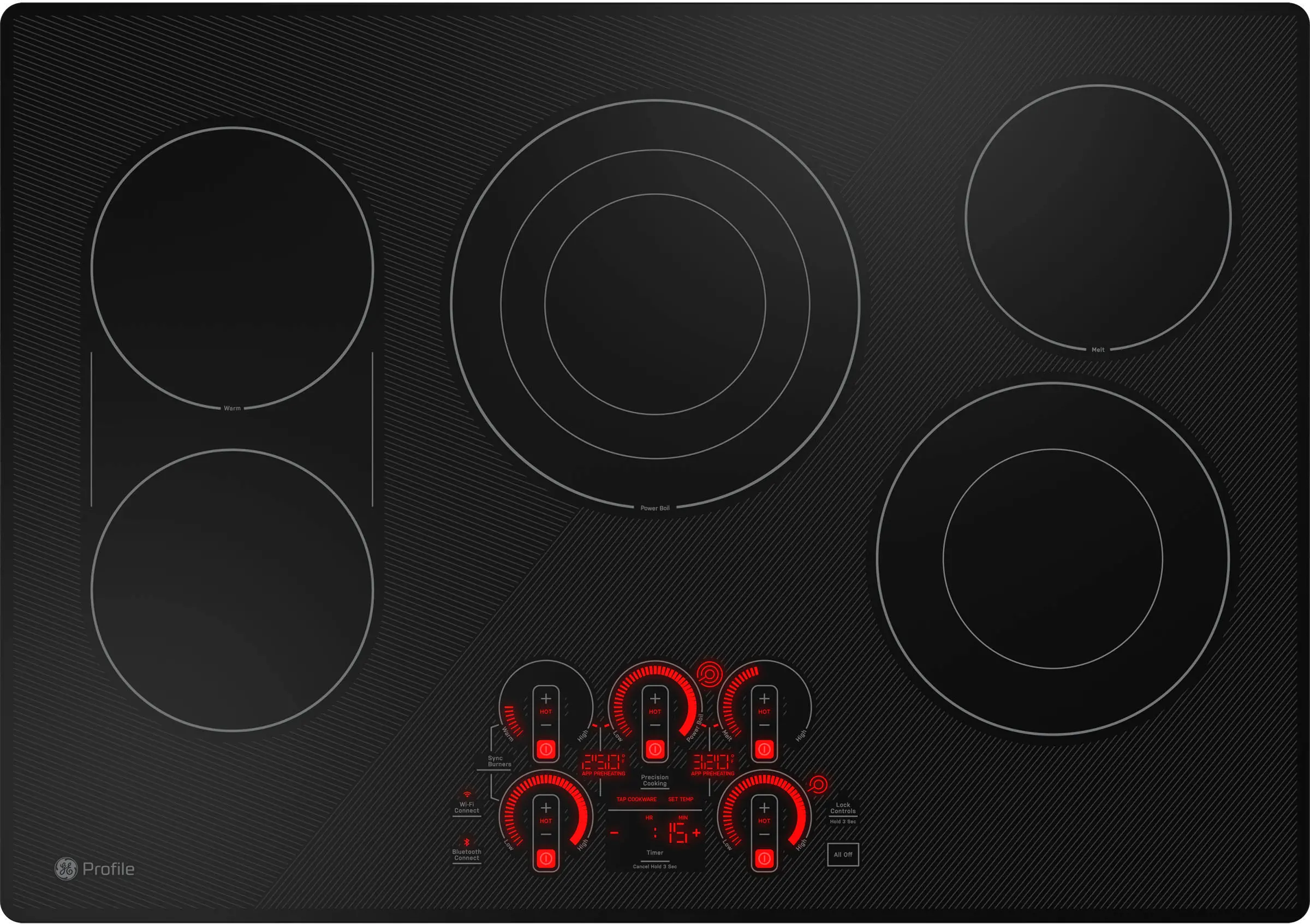 PEP9030DTBB GE Profile 30-Inch Built-In Touch Control Electric Cooktop - Black-5