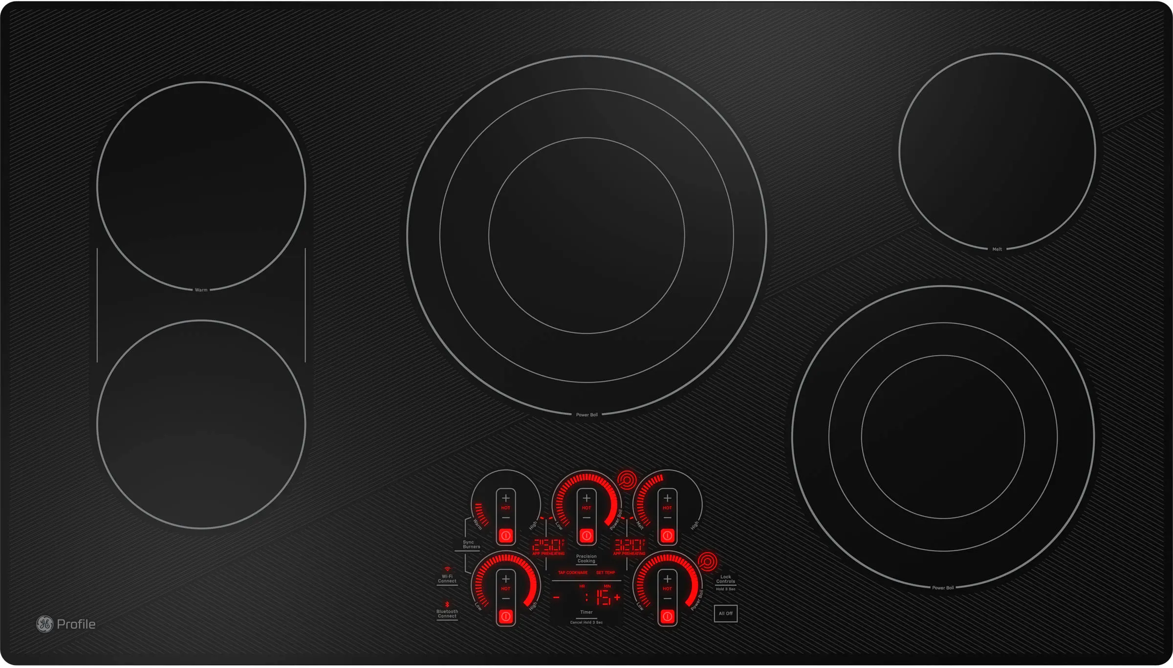 PEP9036DTBB GE Profile 36 Inch Electric Cooktop - Black-3