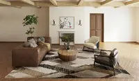 DZ5PU5X8/DENIZI-RUG Denizi 5 x 8 Geometric Putty Area Rug