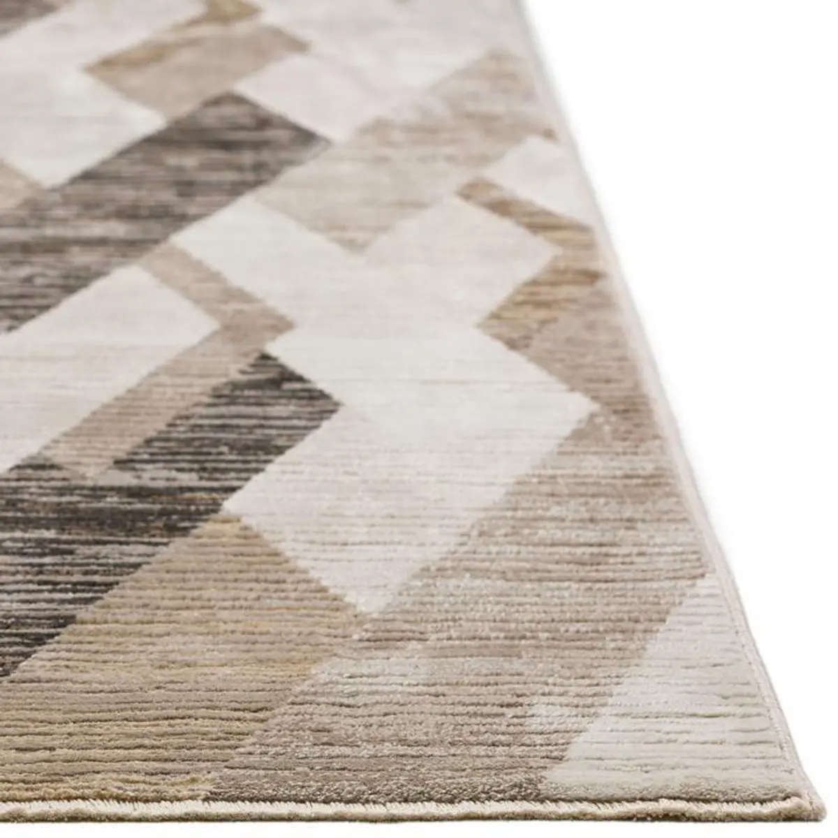 DZ5PU5X8/DENIZI-RUG Denizi 5 x 8 Geometric Putty Area Rug-4