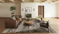 DZ6MN5X8/DENIZI-RUG Denizi 5 x 8 Abstract Midnight Area Rug