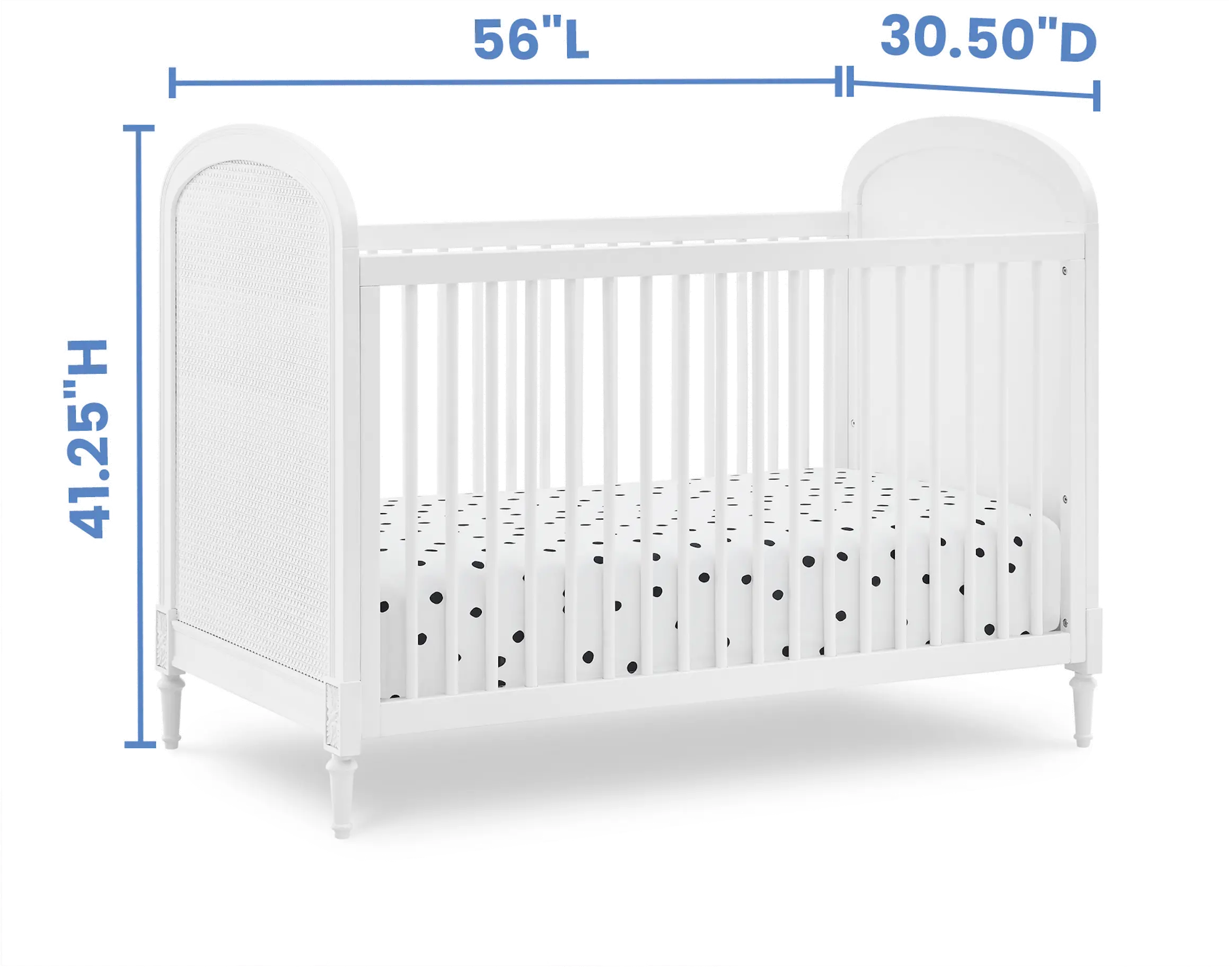 Madeline White 4-in-1 Convertible Crib-6