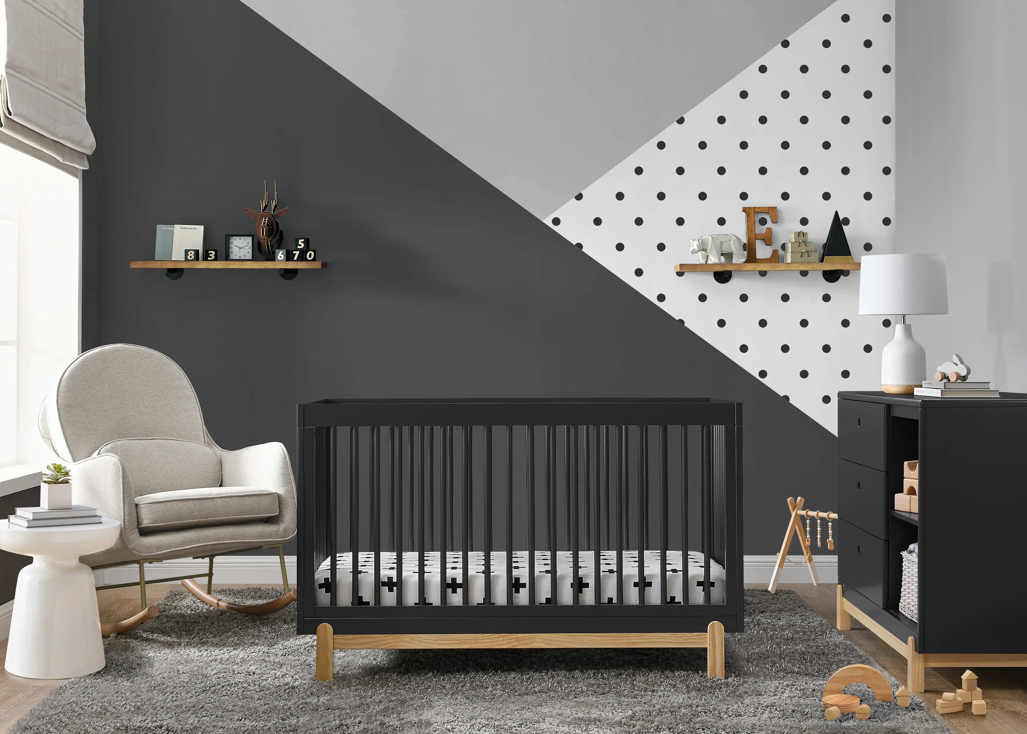 Poppy Dark Gray 4-in-1 Convertible Crib-2
