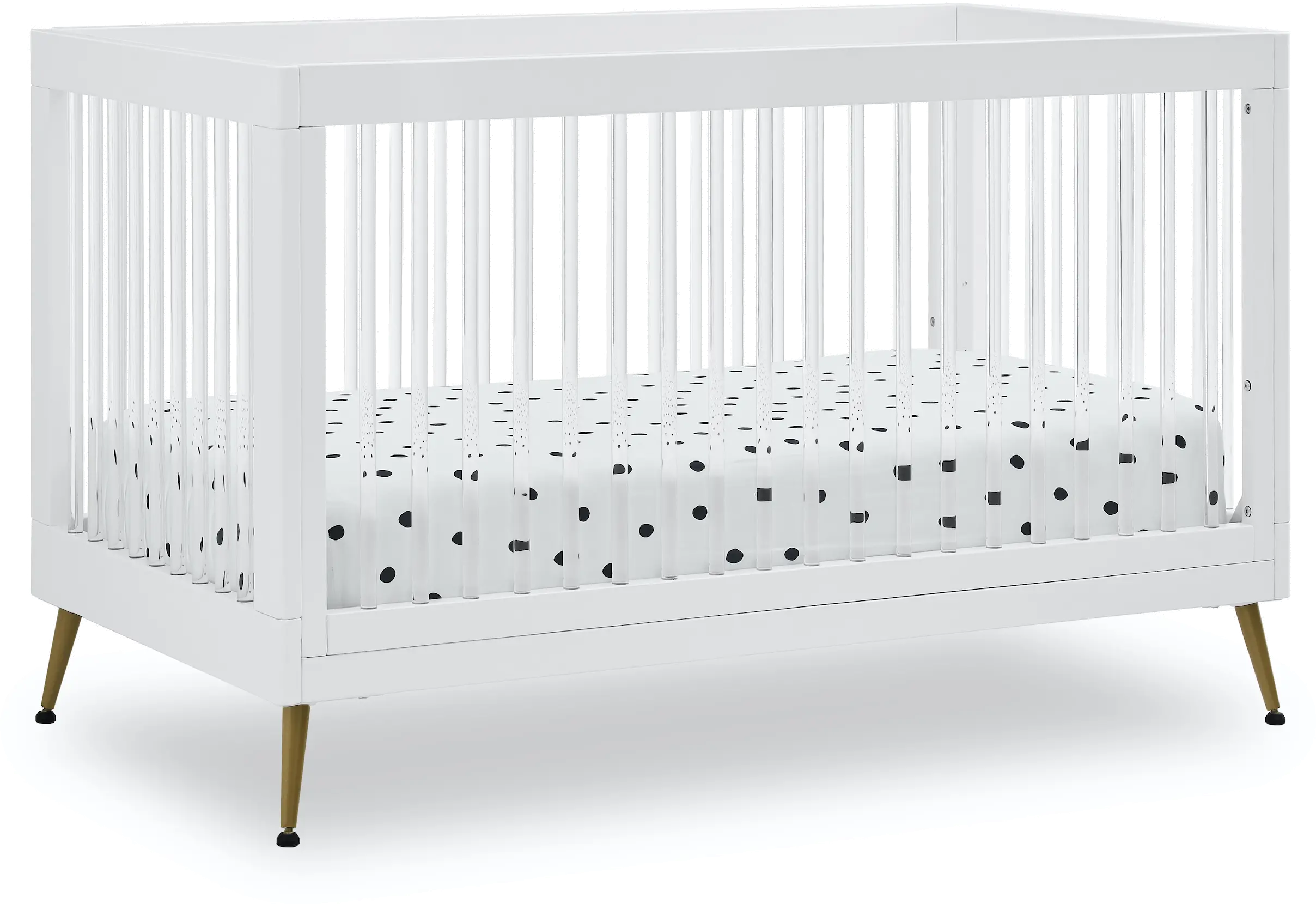 Sloane White Acrylic 4-in-1 Convertible Crib-3
