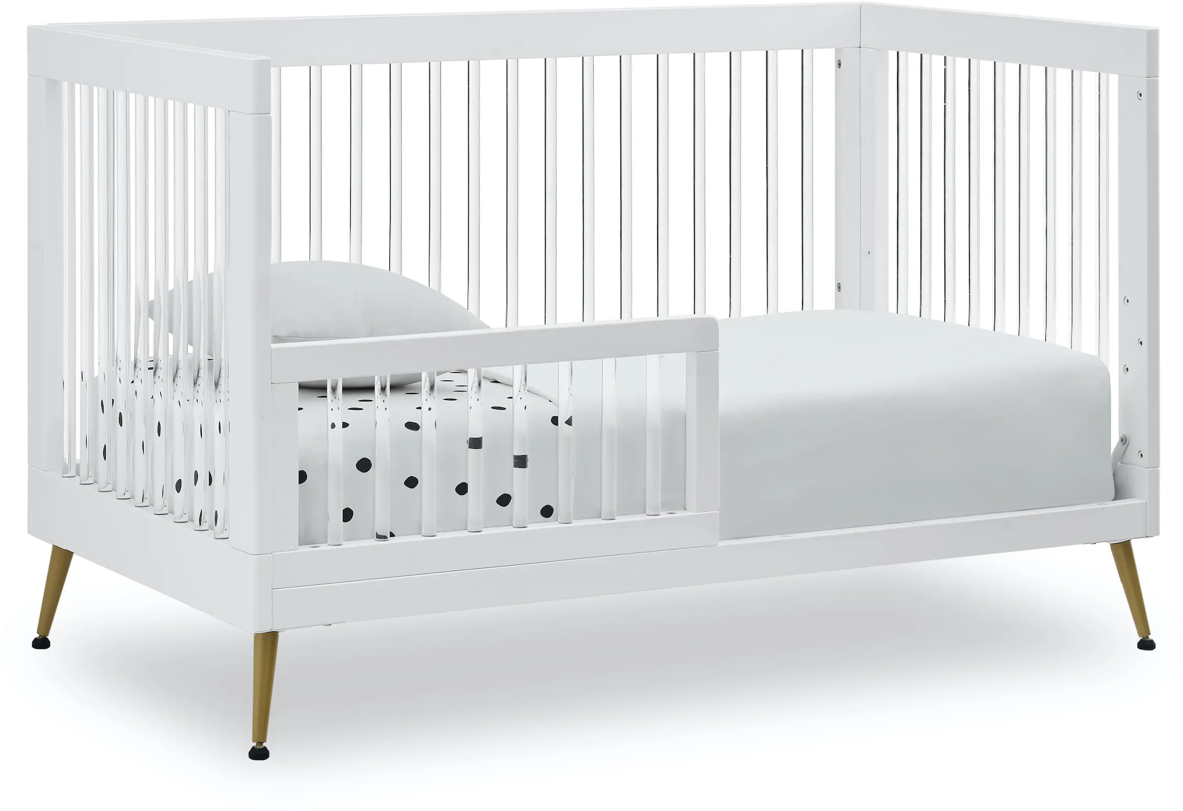 Sloane White Acrylic 4-in-1 Convertible Crib-4