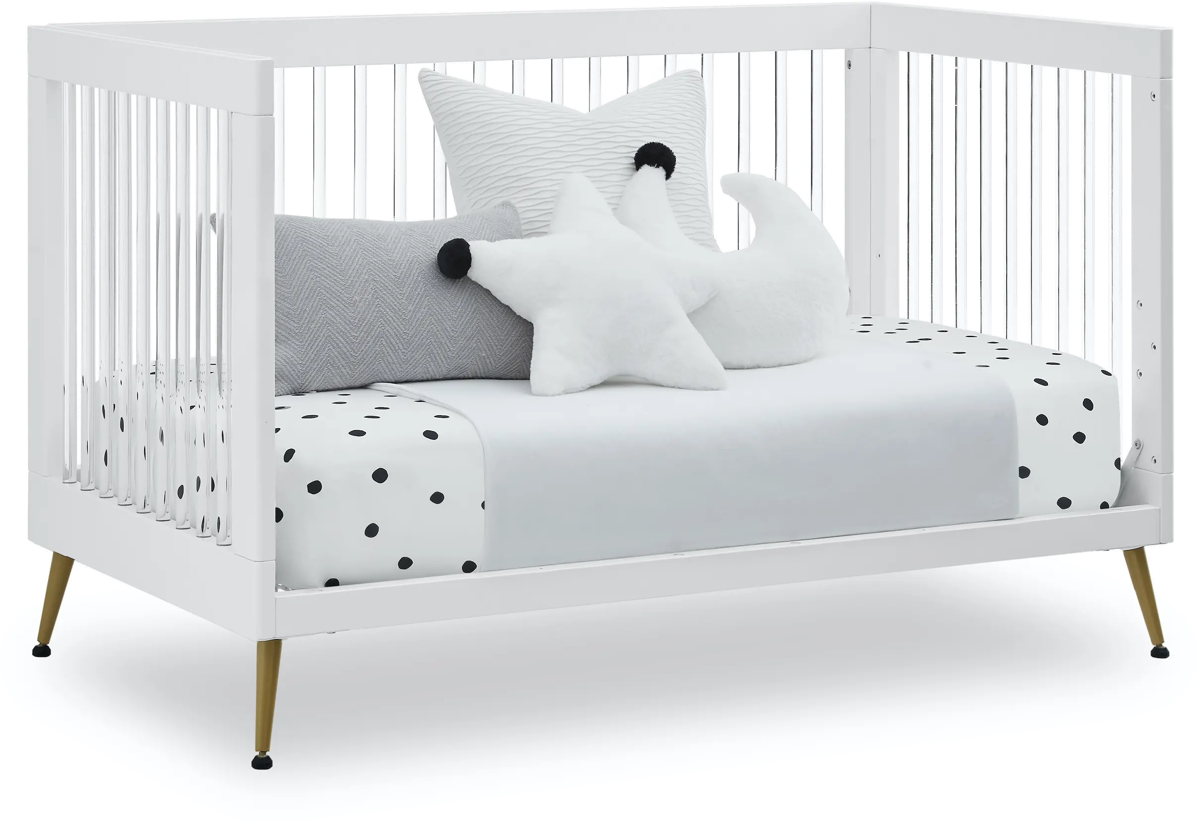 Sloane White Acrylic 4-in-1 Convertible Crib-6