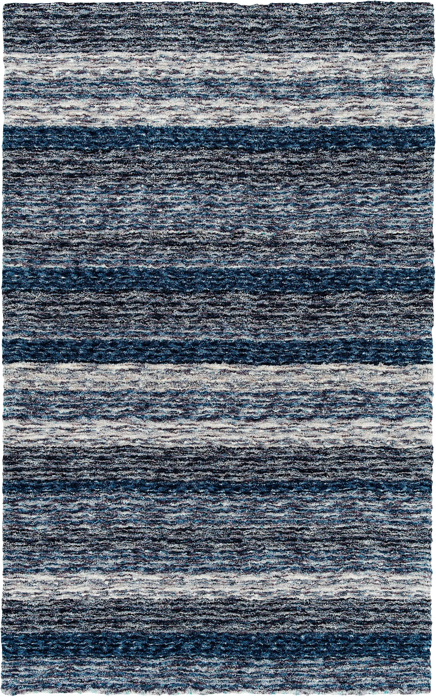 JP1IN8X10//JOPLN-RUG Joplin 8 x 10 Striped Shag Indigo Blue Area Rug-1