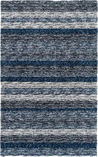 JP1IN8X10//JOPLN-RUG Joplin 8 x 10 Striped Shag Indigo Blue Area Rug