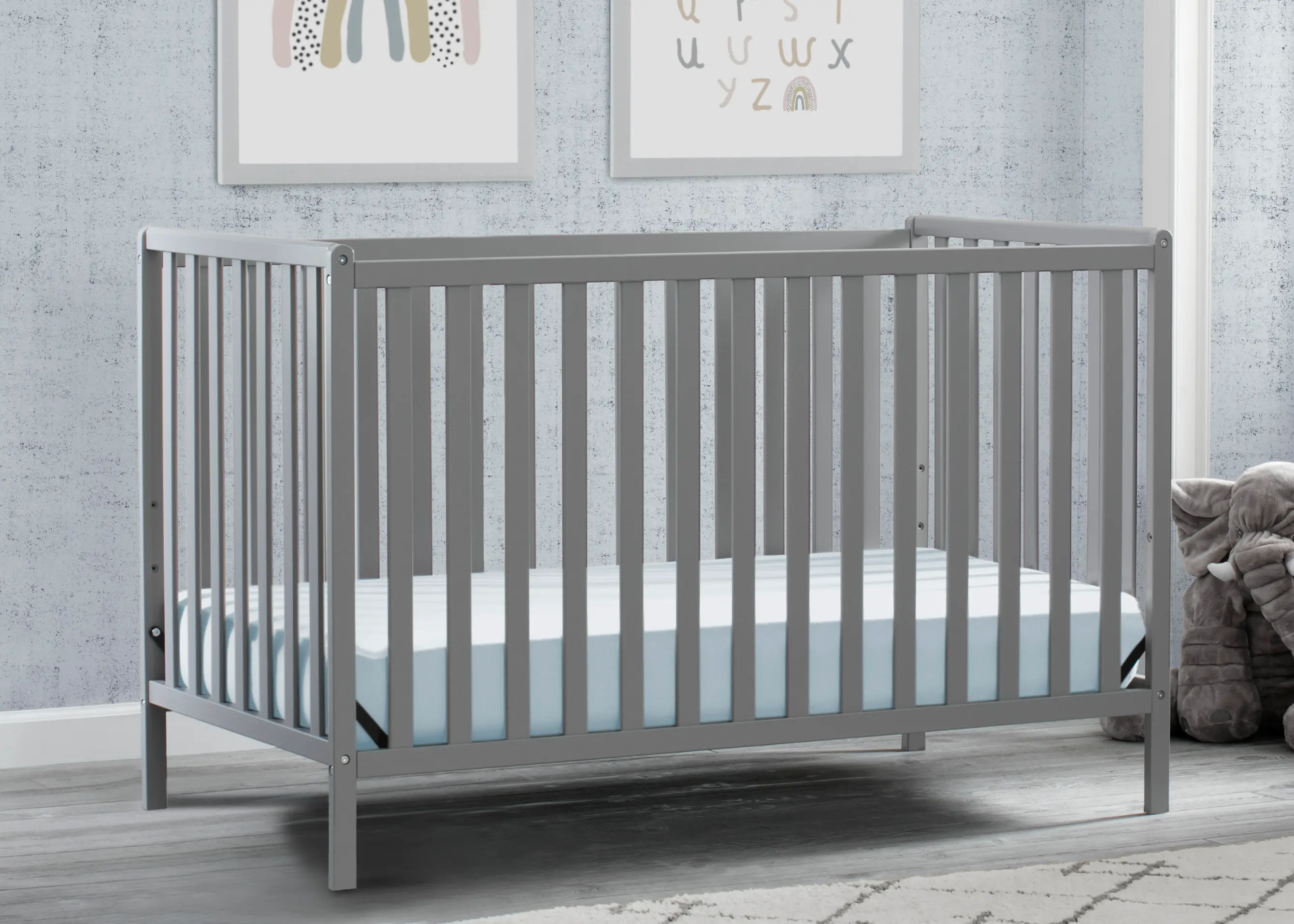 Heartland Gray 4-in-1 Convertible Crib-2