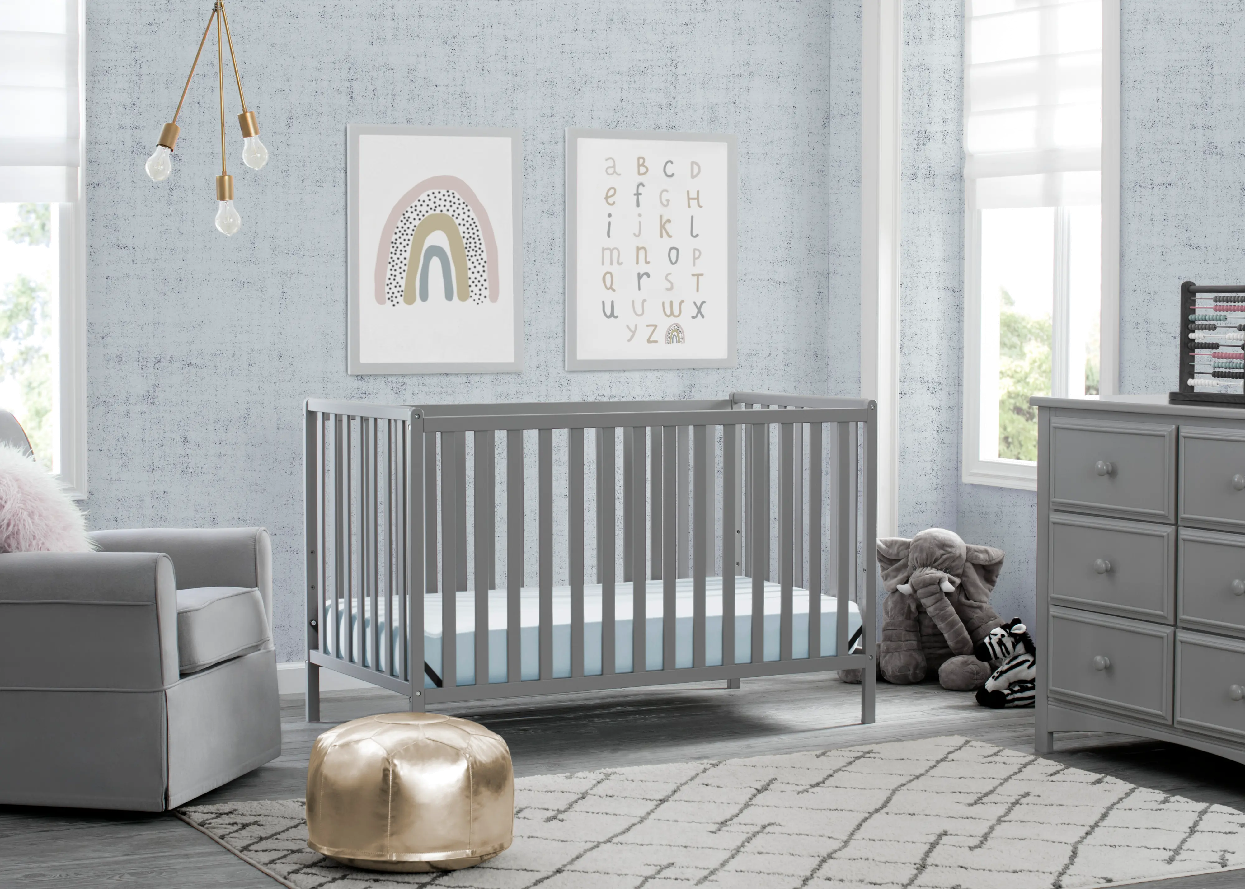 Heartland Gray 4-in-1 Convertible Crib-1