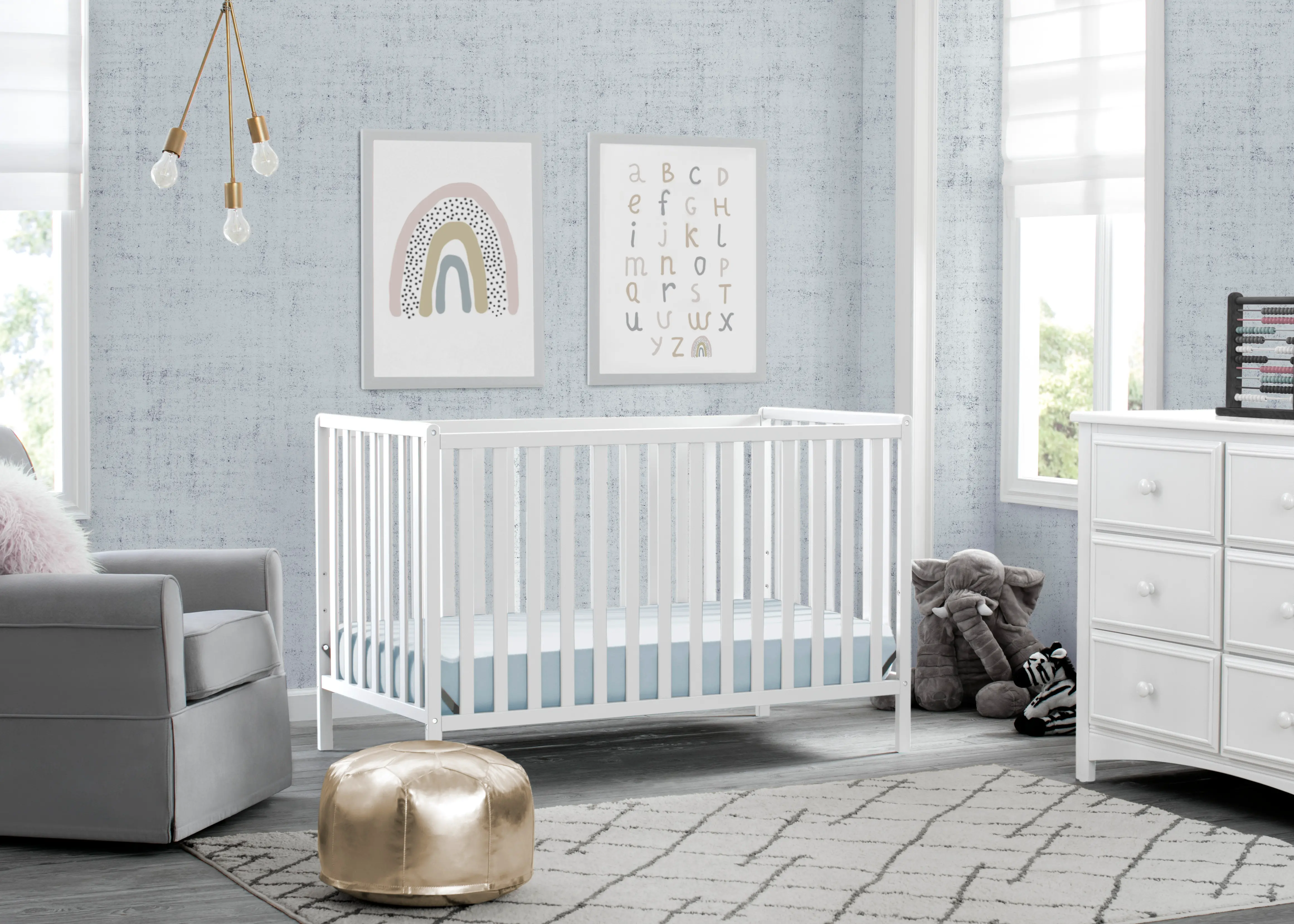 Heartland White 4-in-1 Convertible Crib-1