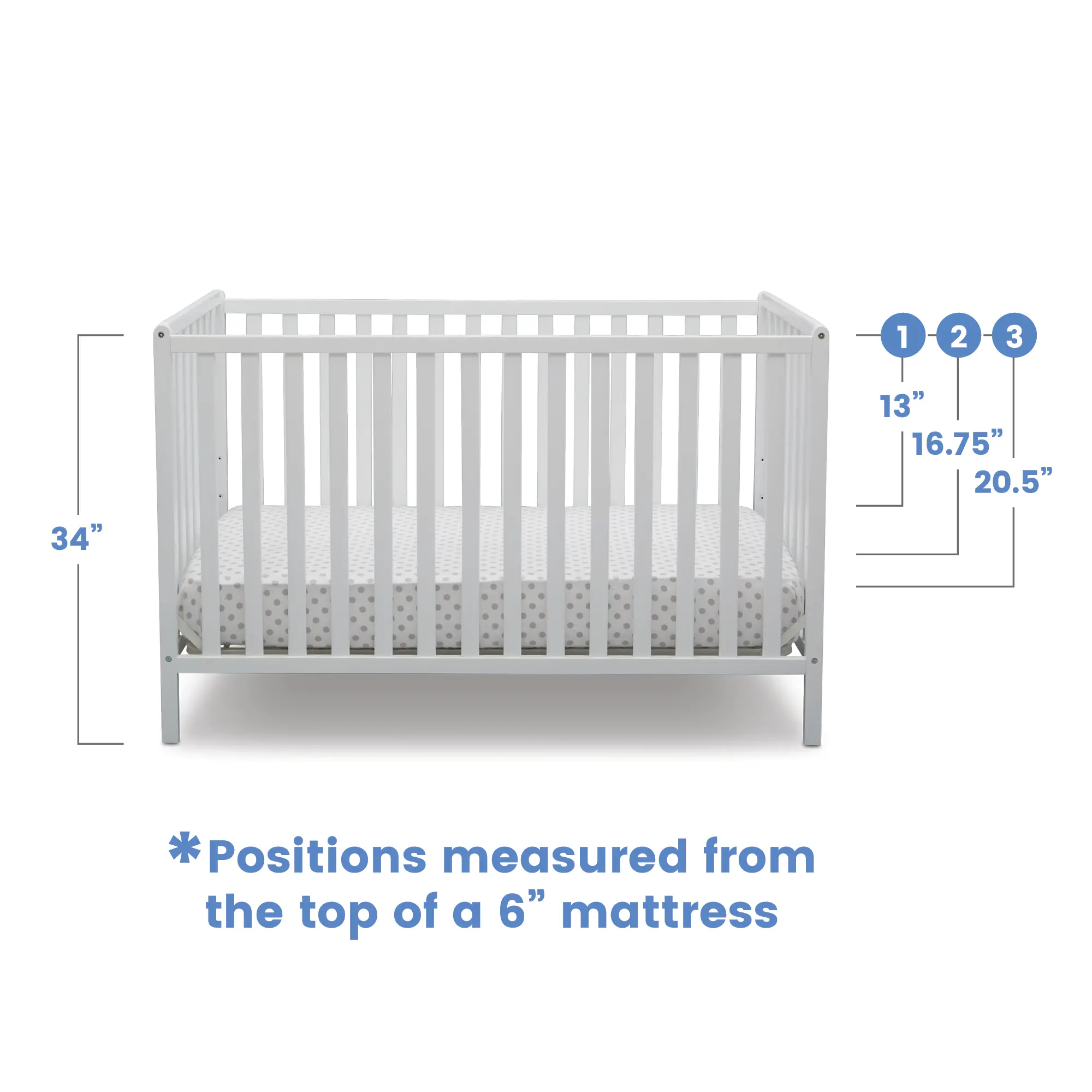 Heartland White 4-in-1 Convertible Crib-7