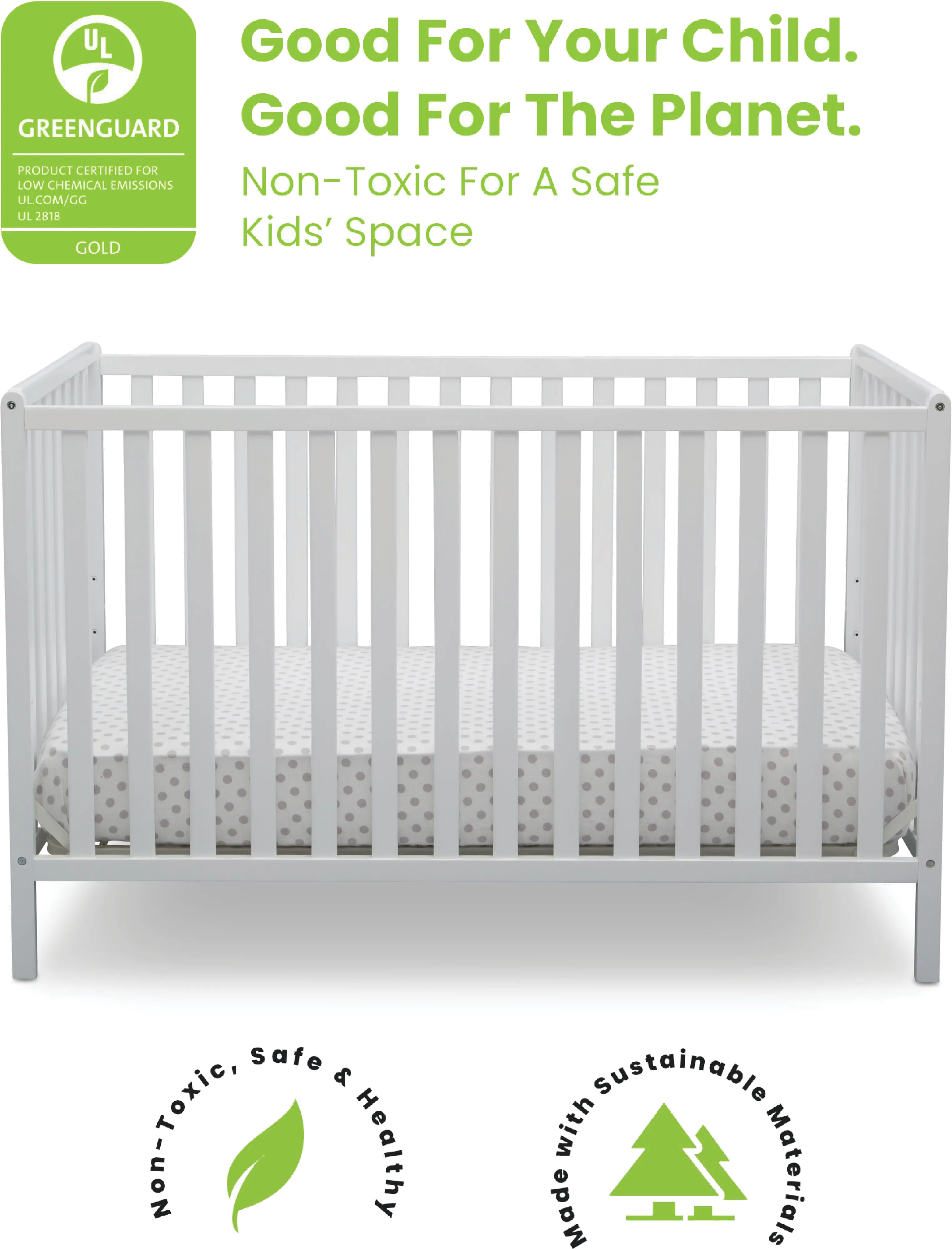Heartland White 4-in-1 Convertible Crib-8