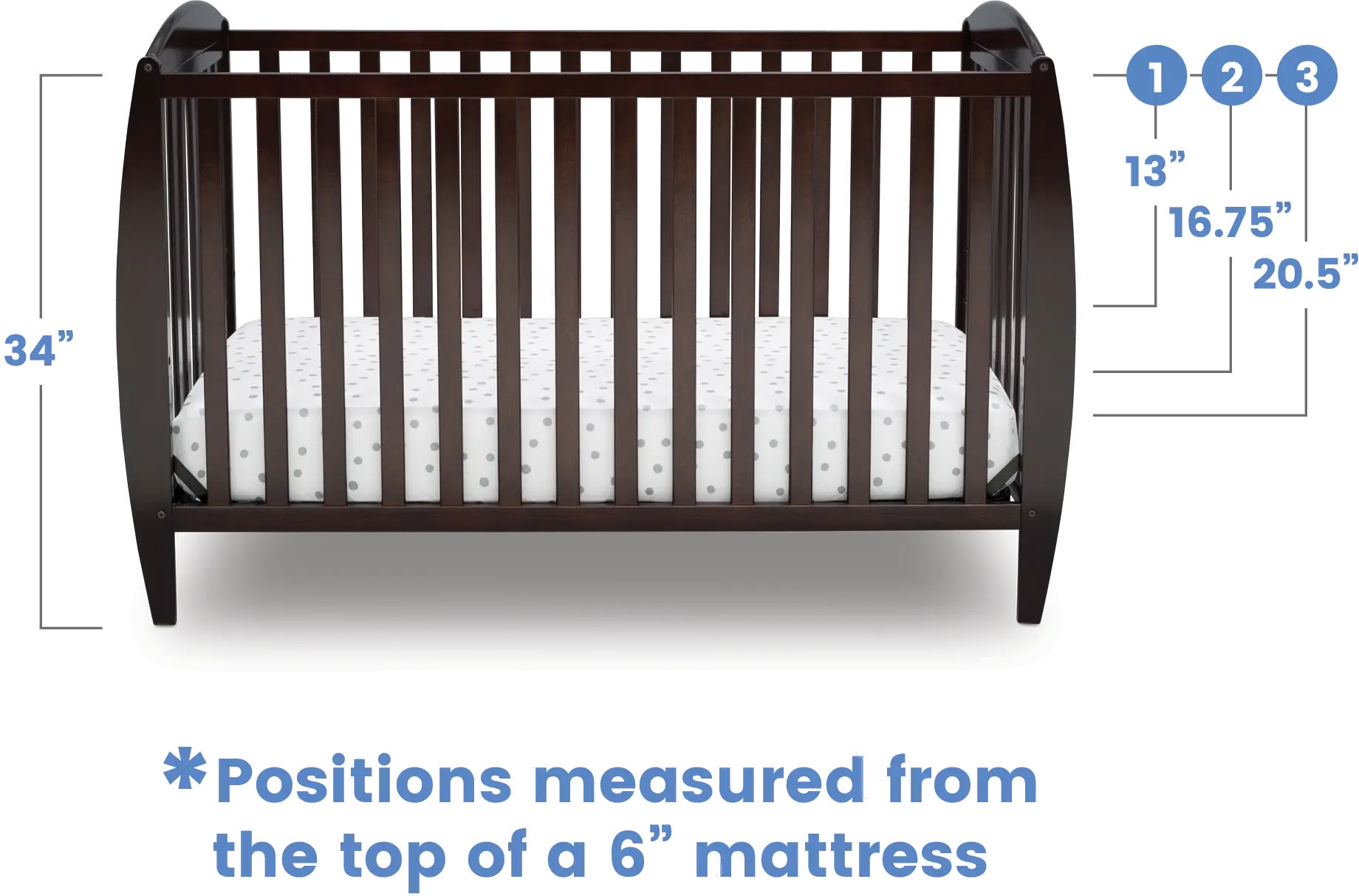 Taylor Dark Brown 4-in-1 Convertible Crib-7