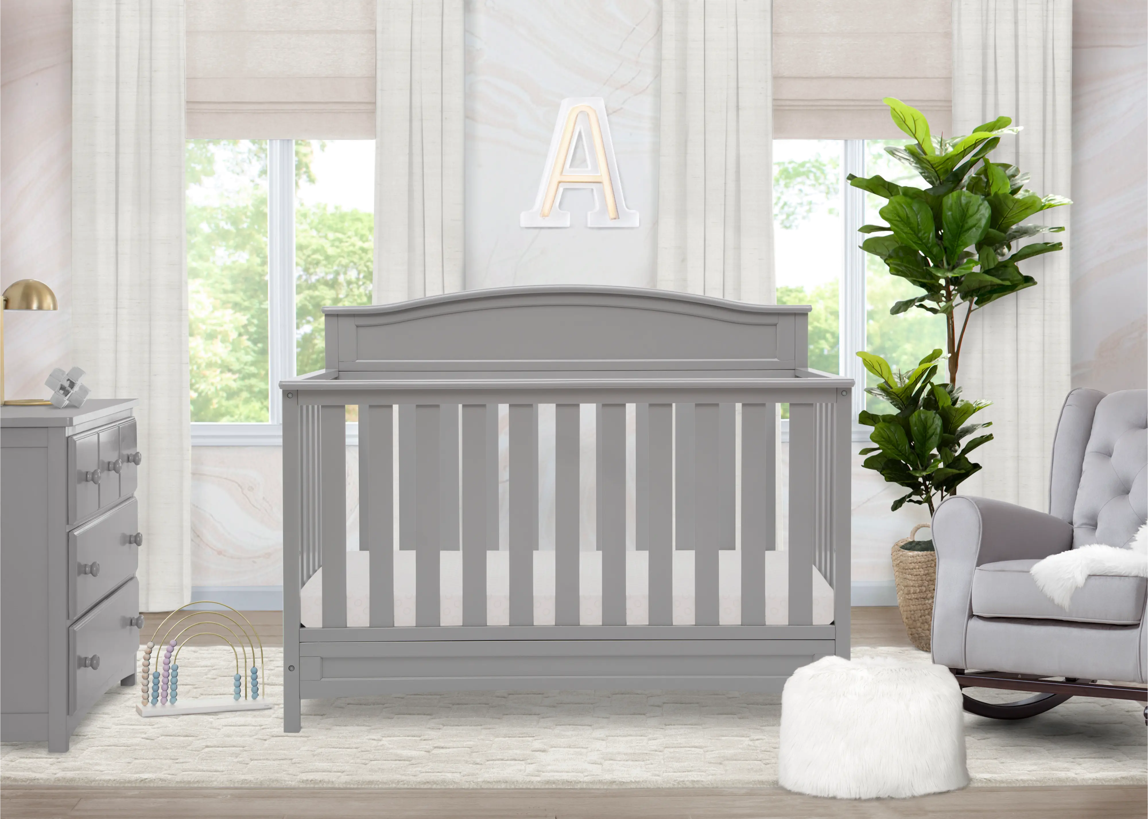Emery Gray 4-in-1 Convertible Crib-1