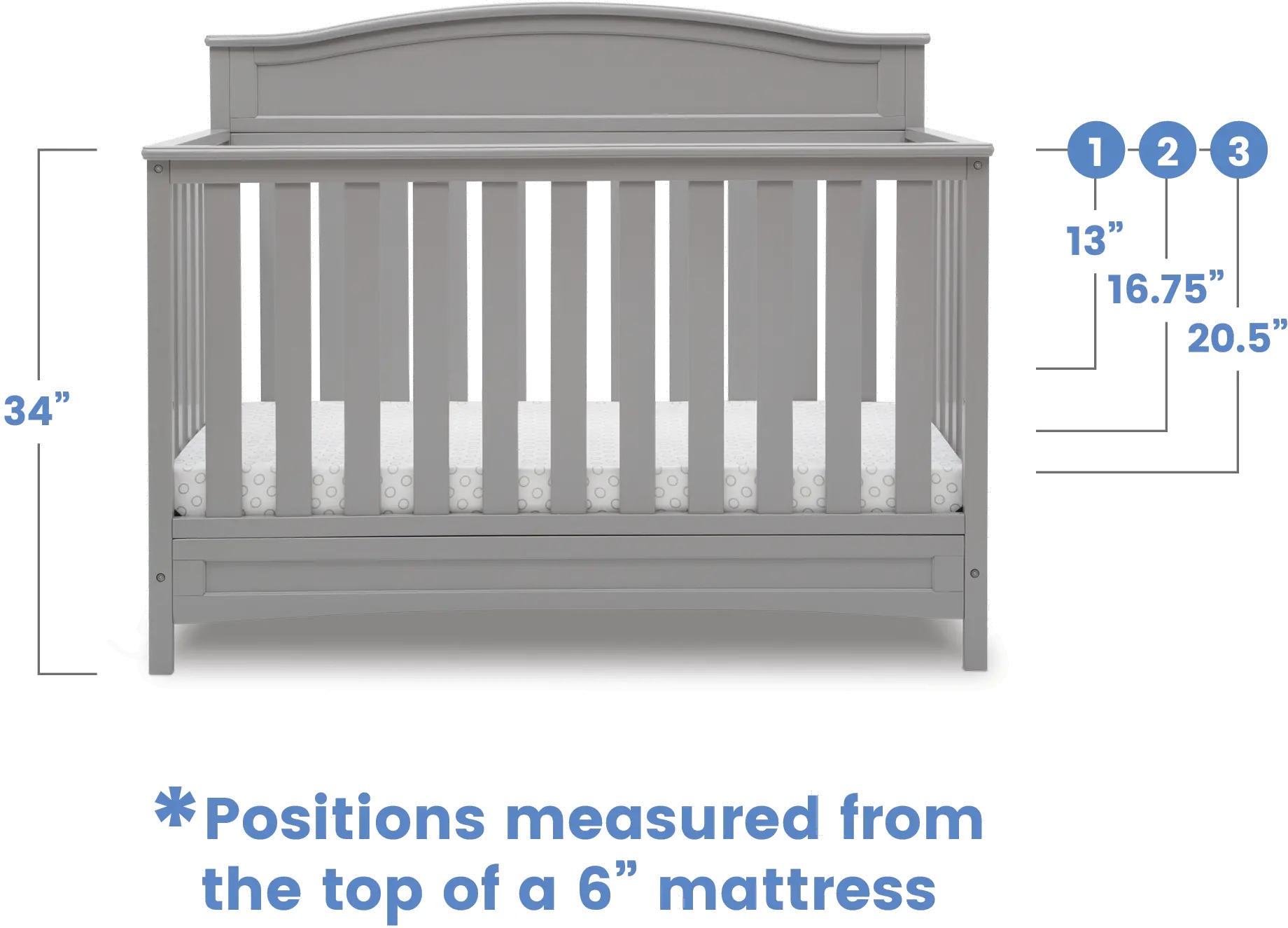 Emery Gray 4-in-1 Convertible Crib-9