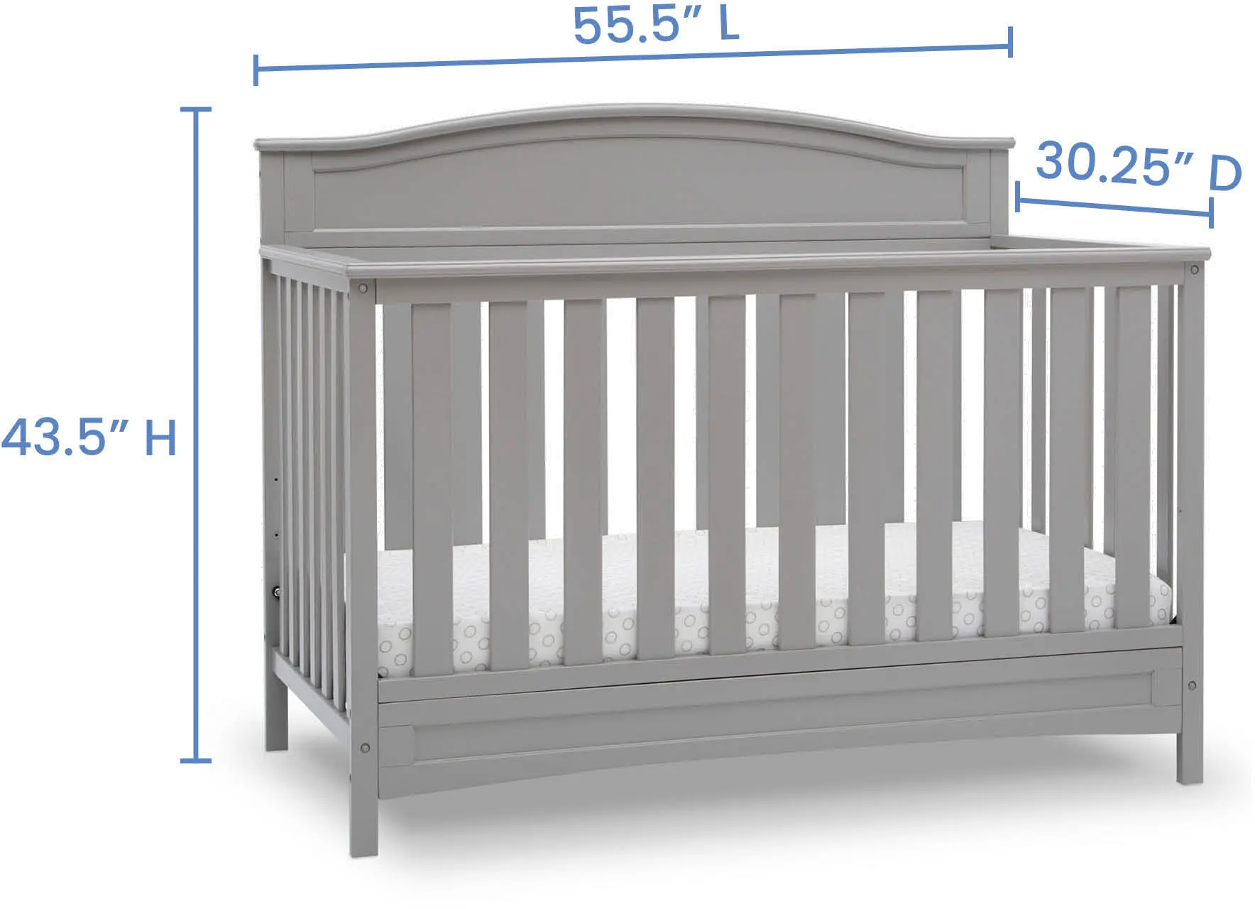 Emery Gray 4-in-1 Convertible Crib-8